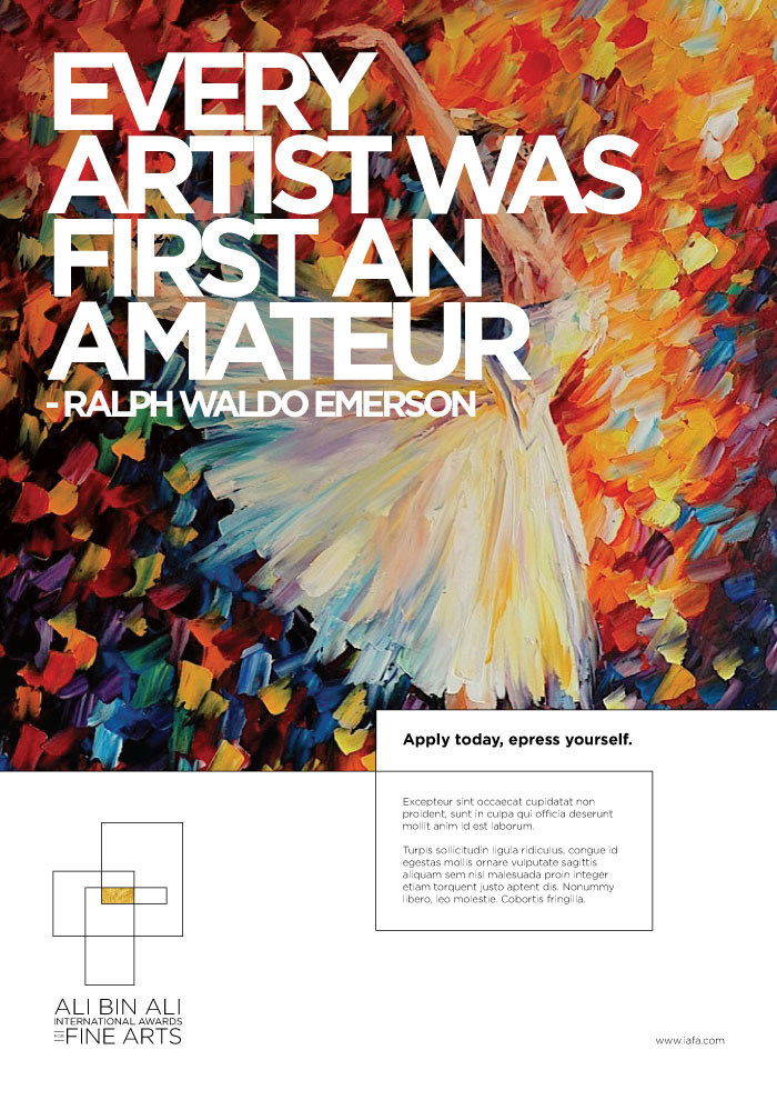 Concept poster layout - Painting by Leonid Afremov