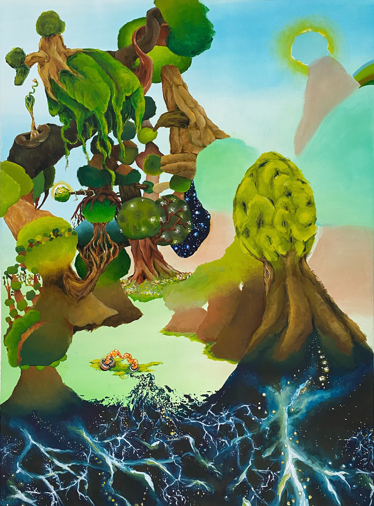 "Trocas e conexões”, 56x76cm