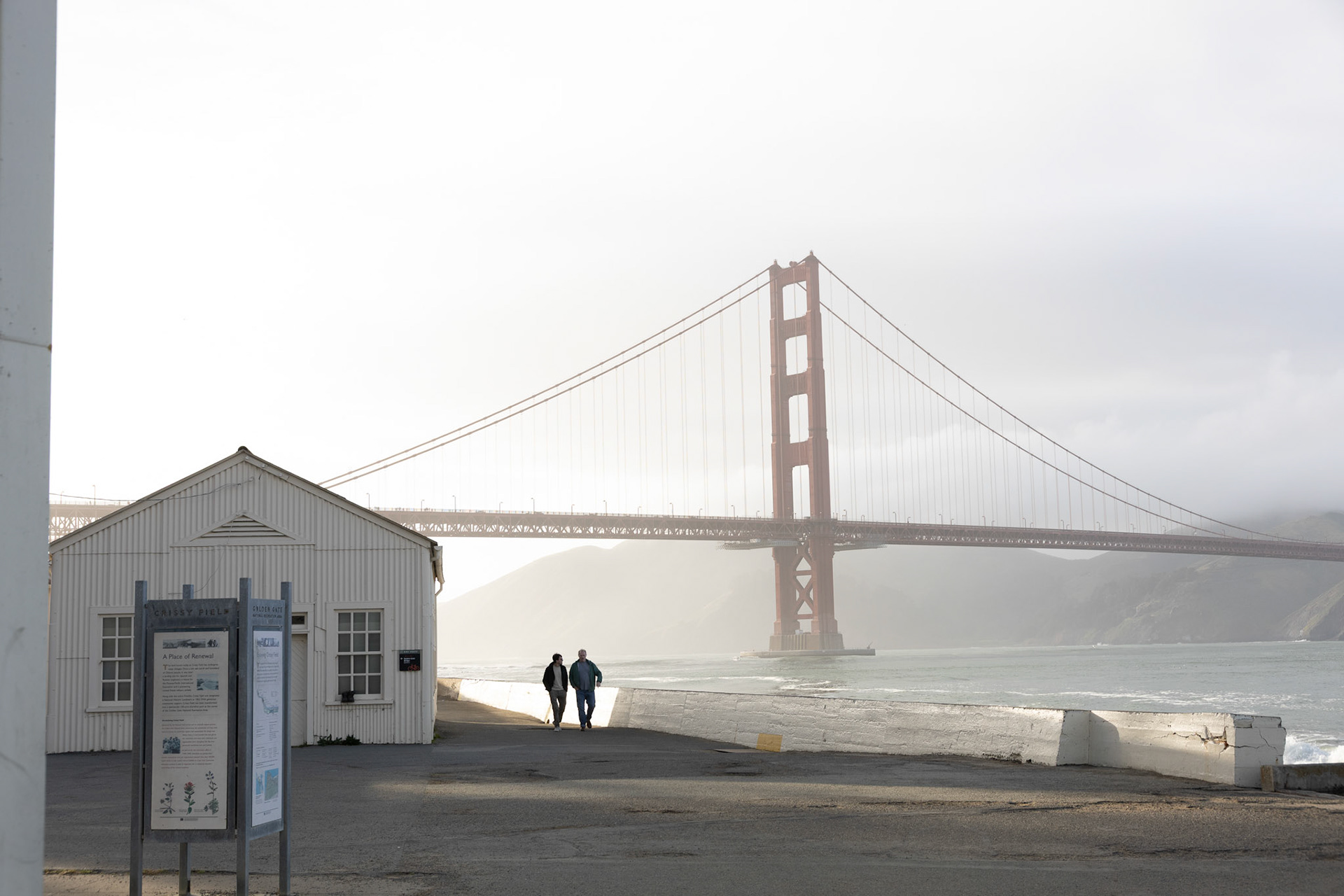 Paseo con papá bajo el Golden Gate