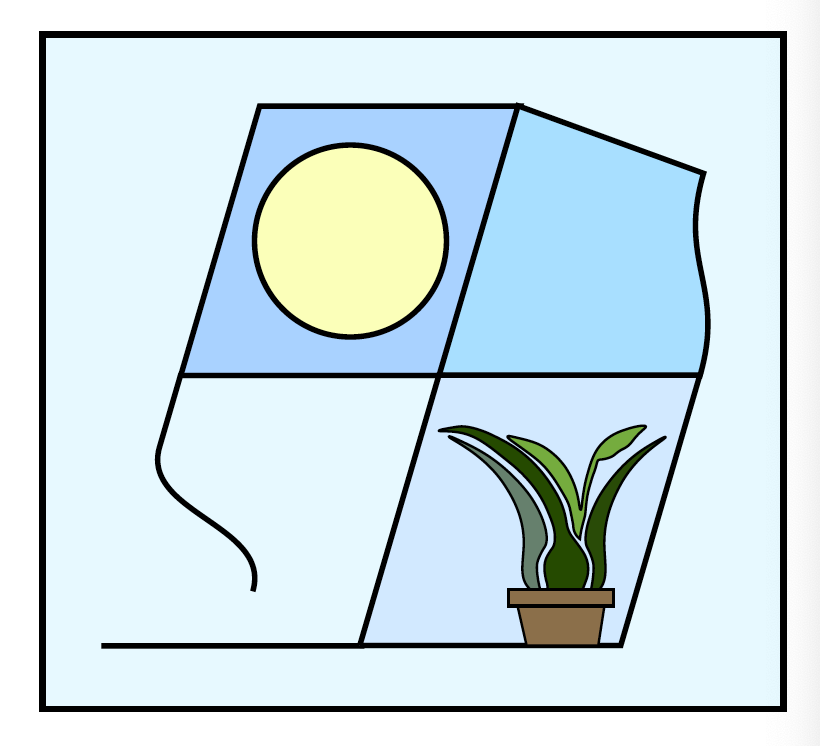 A fun graphic I created of my windowsill.