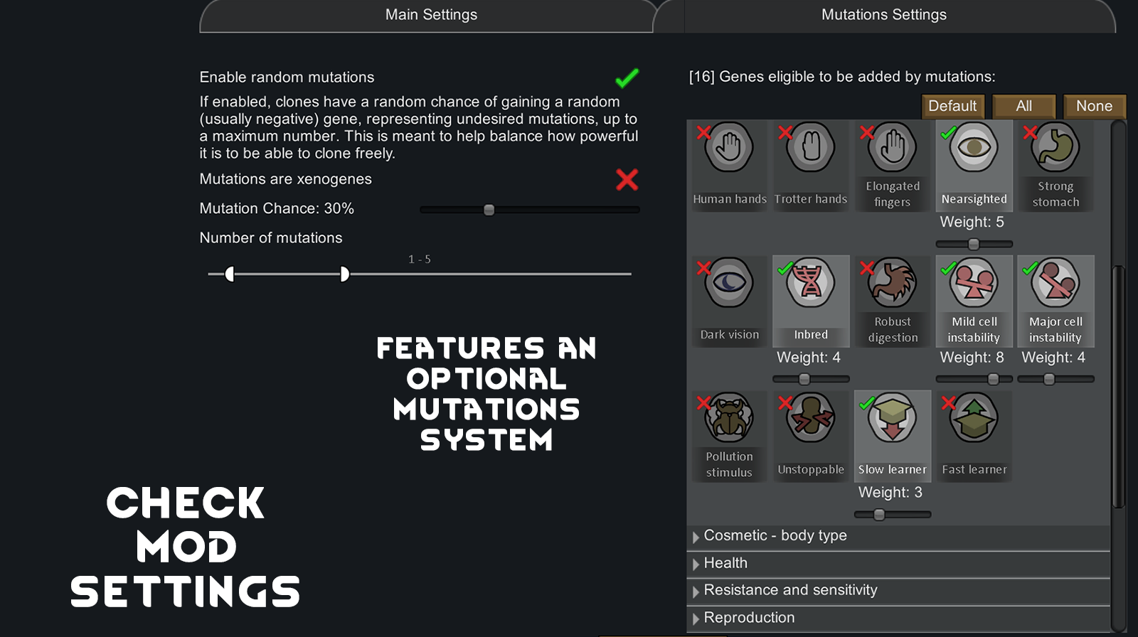 Fully-custom mod settings screen