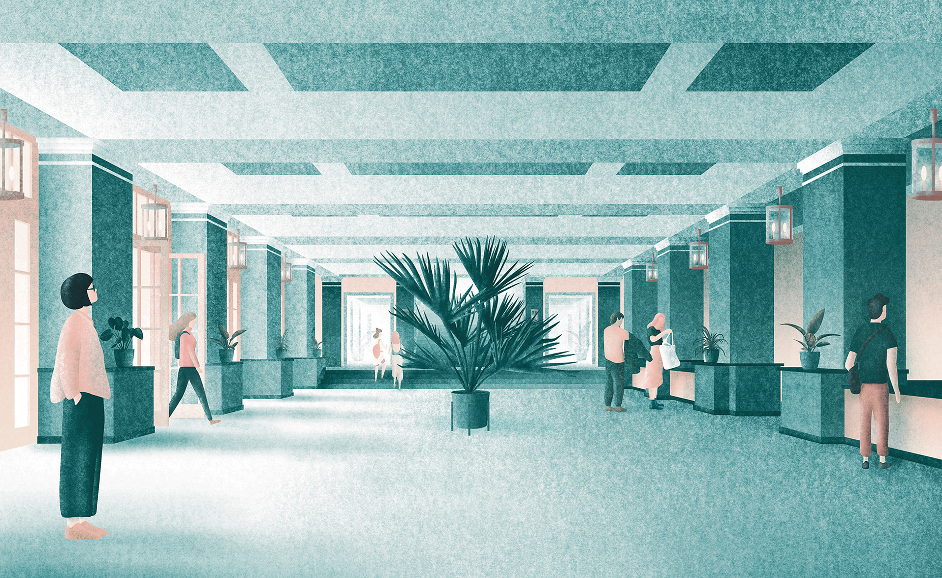 architektur illustration baukultur denkmalpflege stadtgeschichte felix matschke unterwellenborn maxhütte kulturpalast max braucht gesellschaft