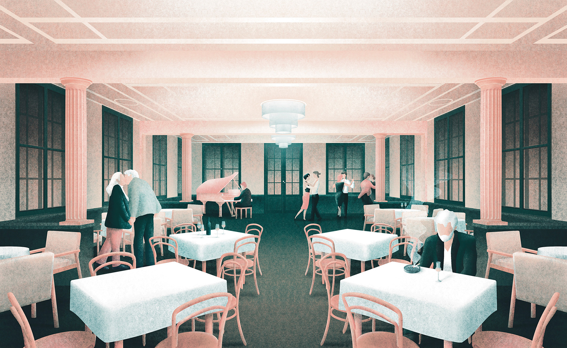 architektur illustration baukultur denkmalpflege stadtgeschichte felix matschke unterwellenborn maxhütte kulturpalast max braucht gesellschaft