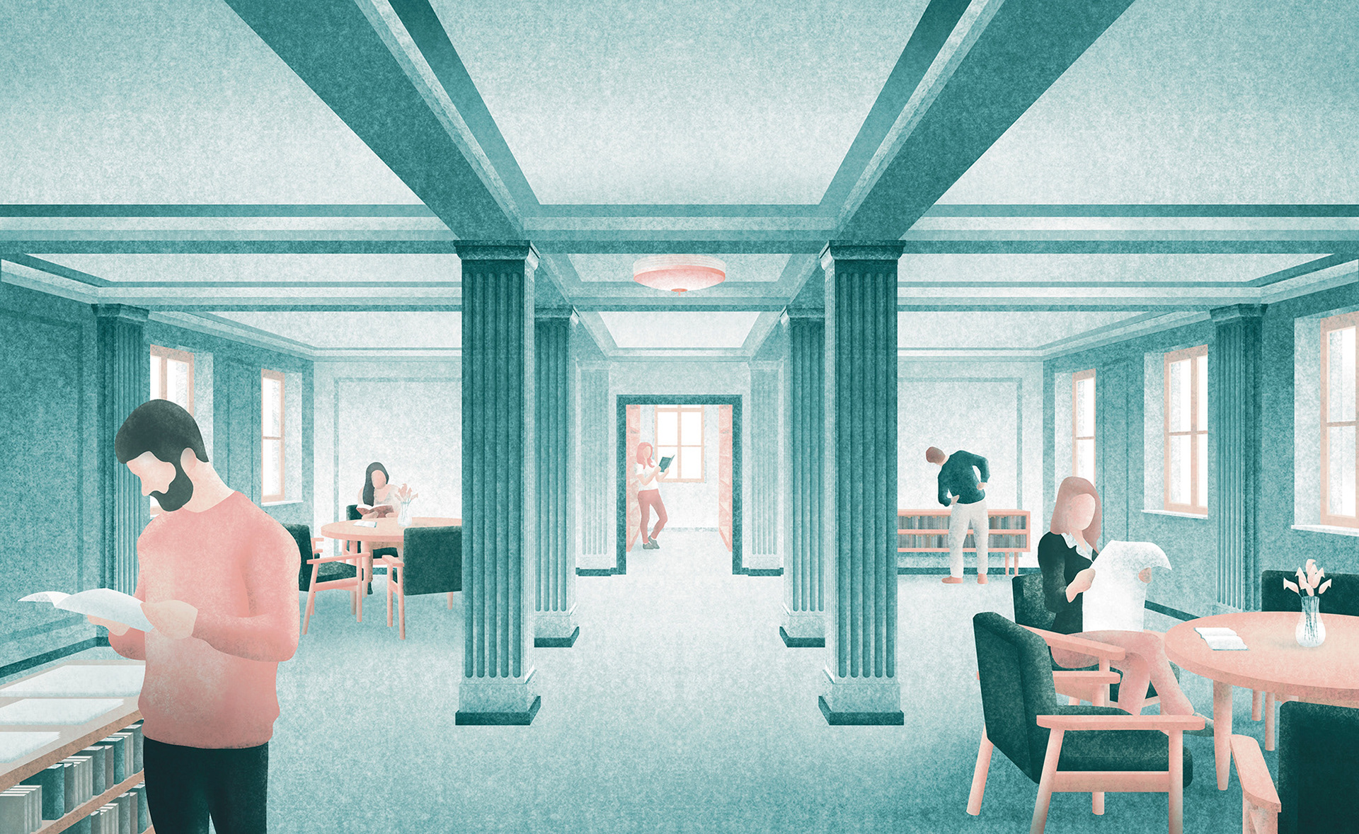 architektur illustration baukultur denkmalpflege stadtgeschichte felix matschke unterwellenborn maxhütte kulturpalast max braucht gesellschaft