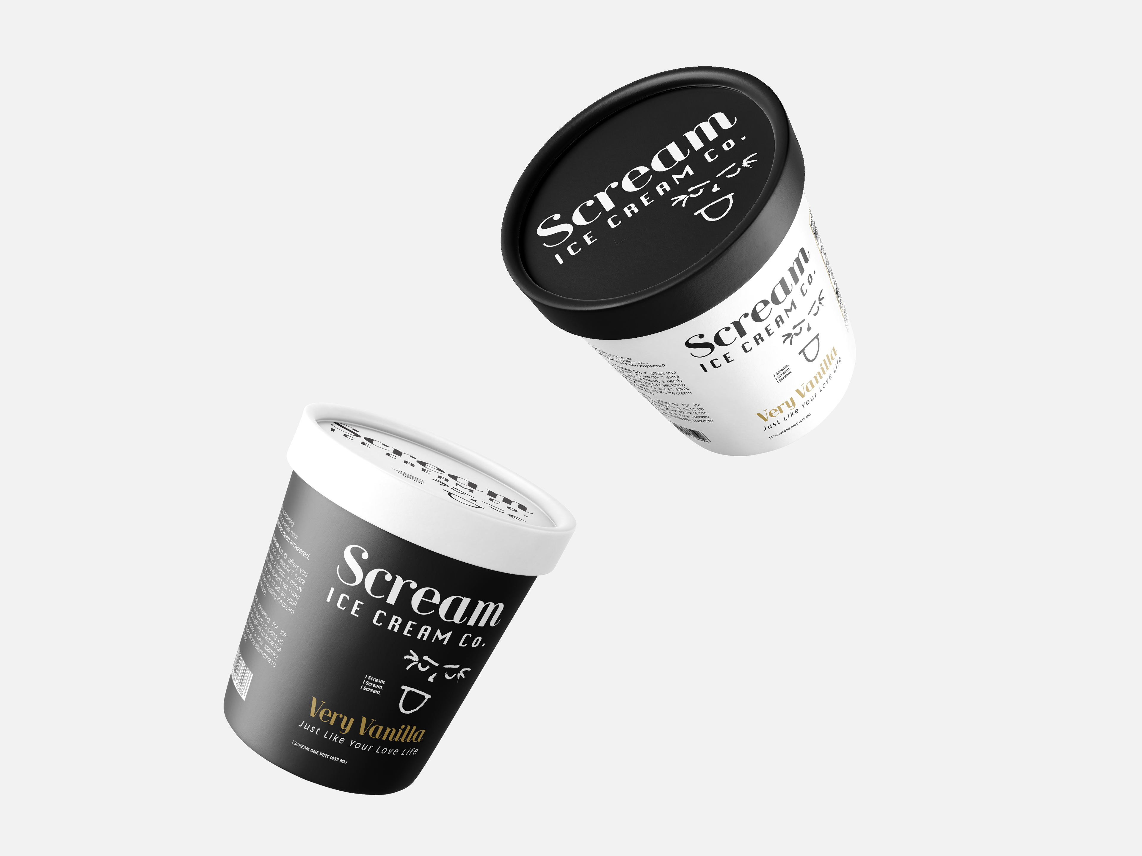 scream ice cream co. package design