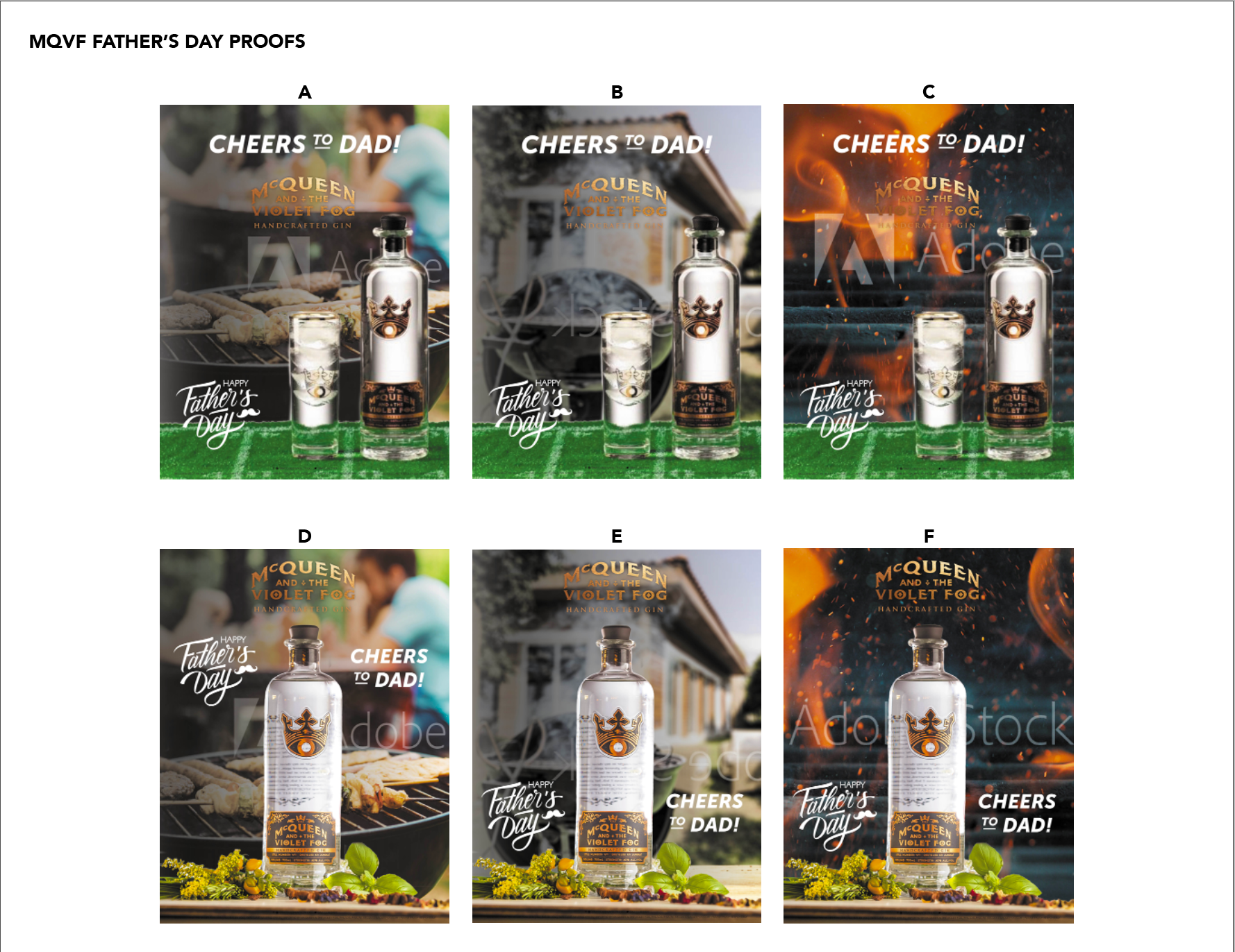 McQueen Father's Day Sell Sheet Proofs