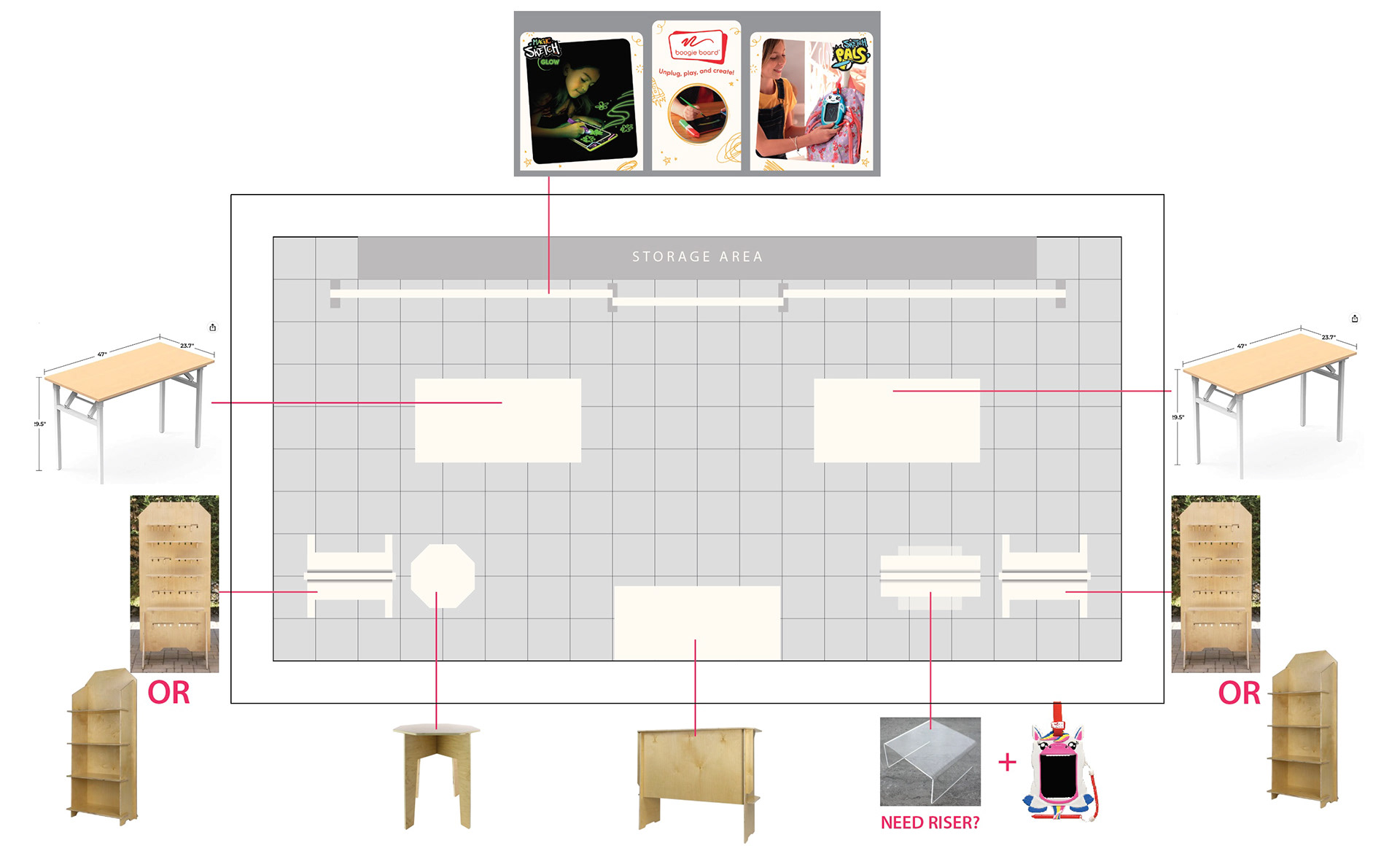 General layout (with sourced furniture)