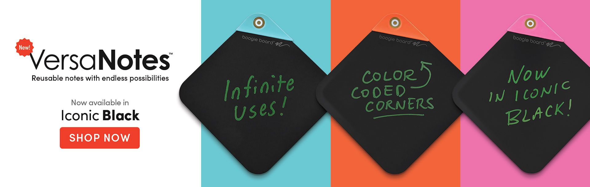 Black VersaNotes Launch Web Banner