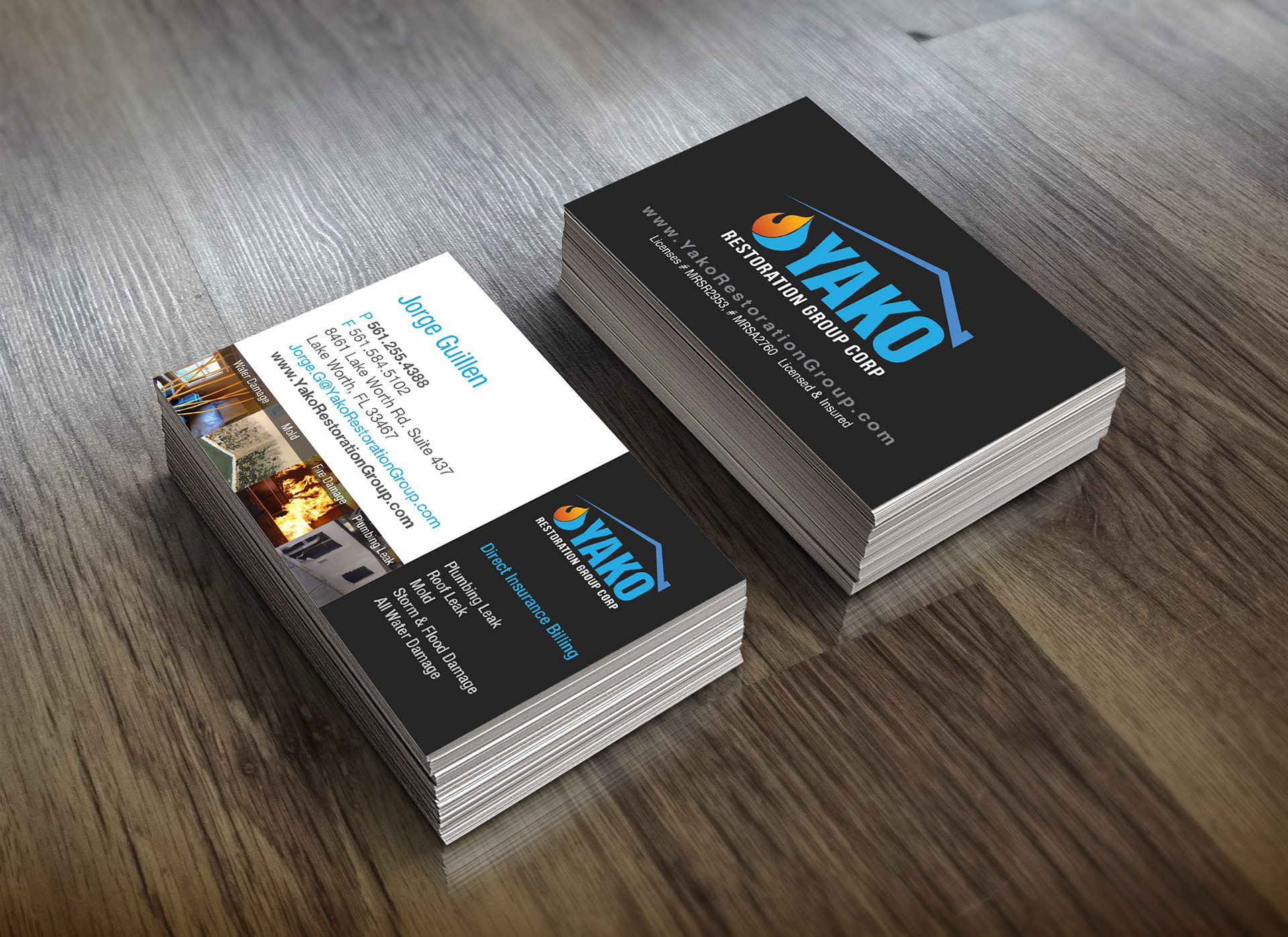 Yako Restorations Group Business Cards