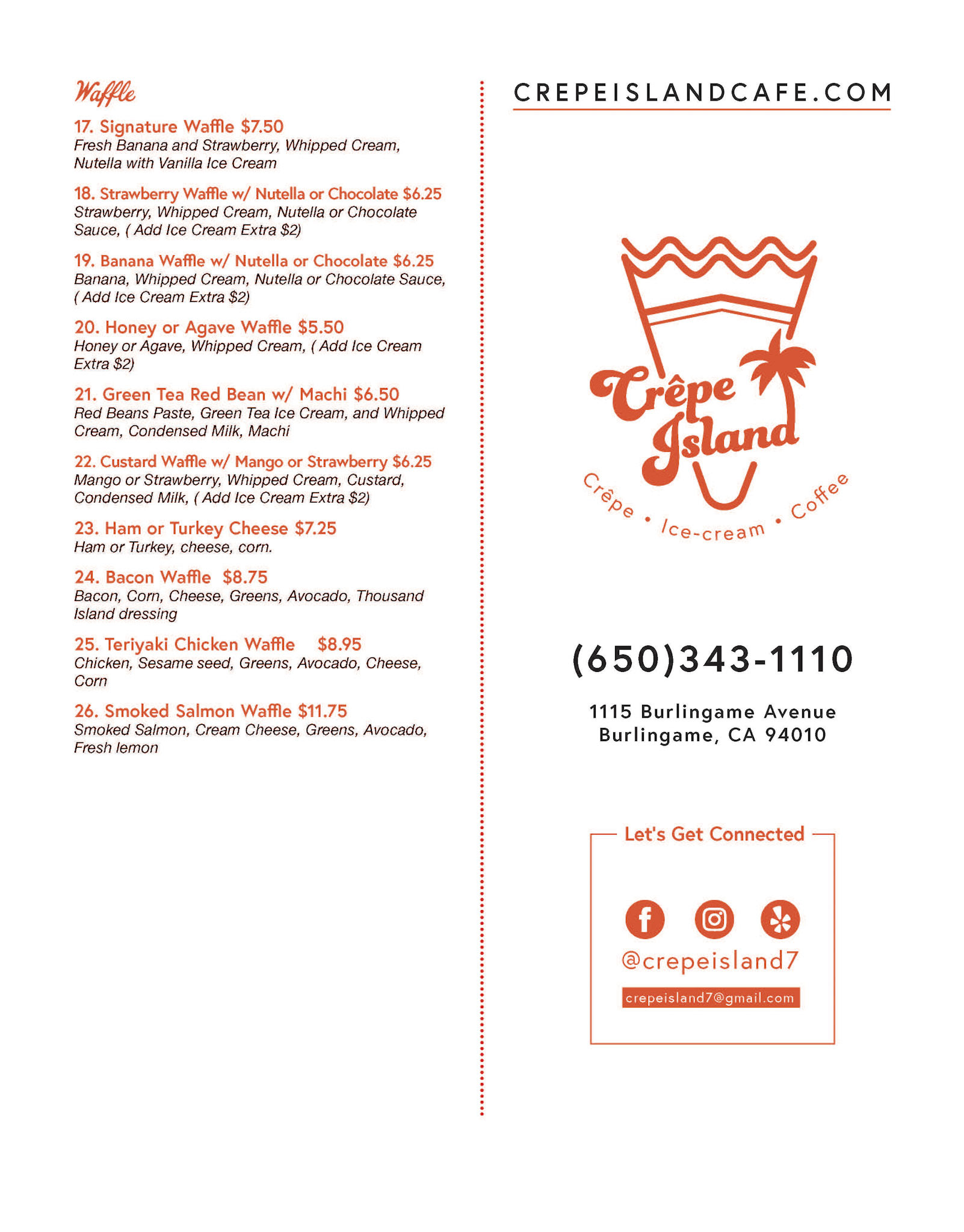 To-go menu-front