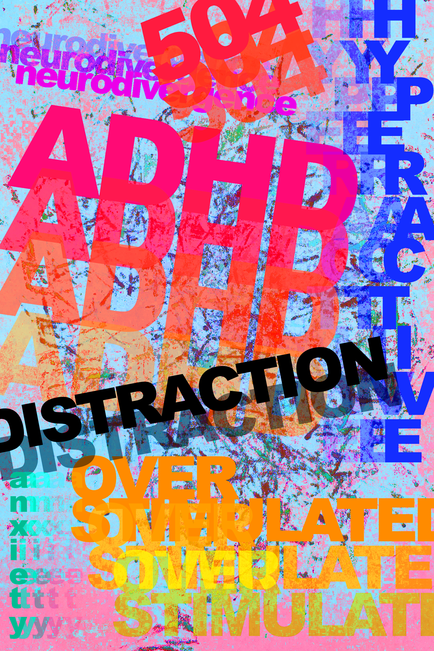 ADHD digital collage