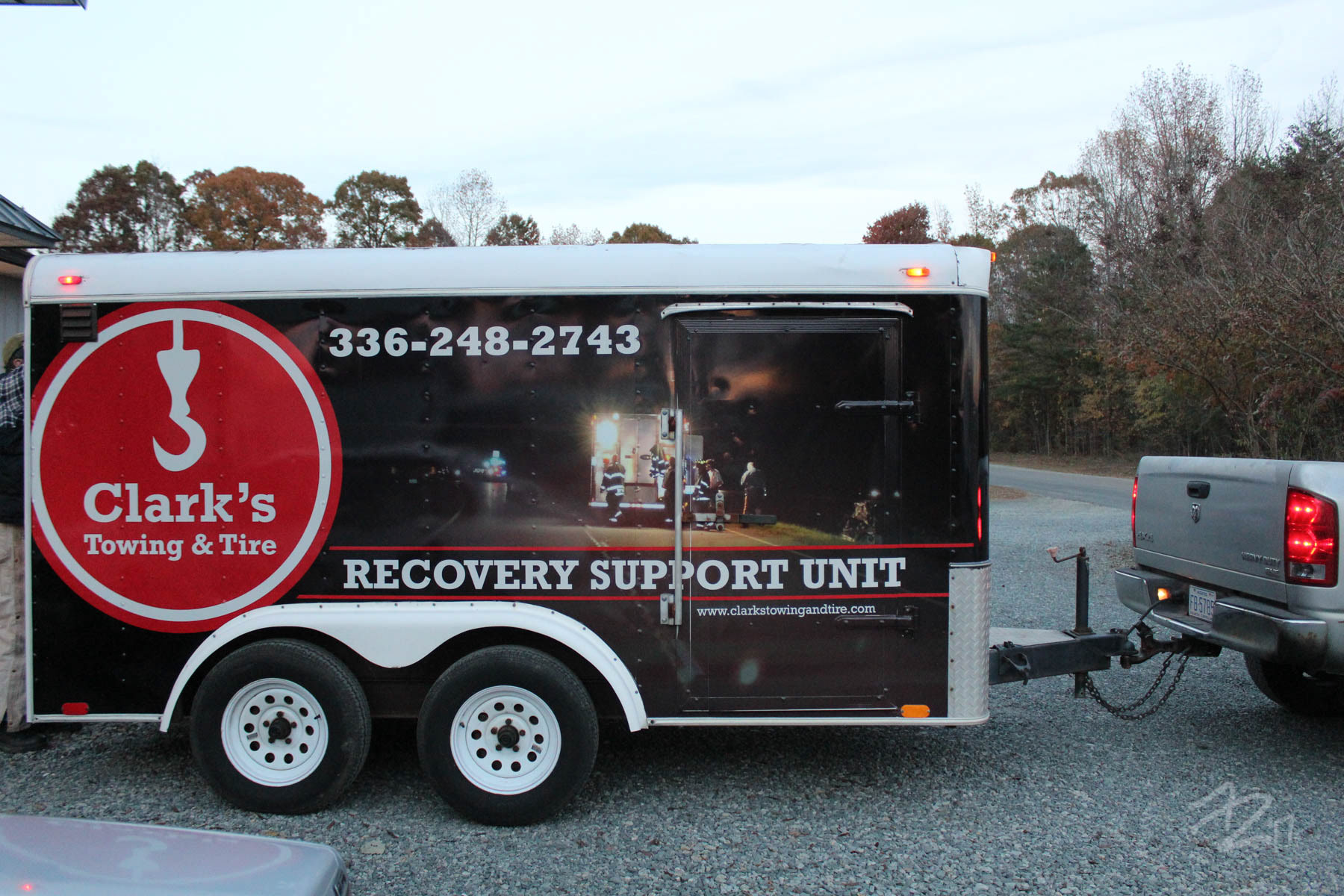 Old trailer revitalized with a graphic wrap