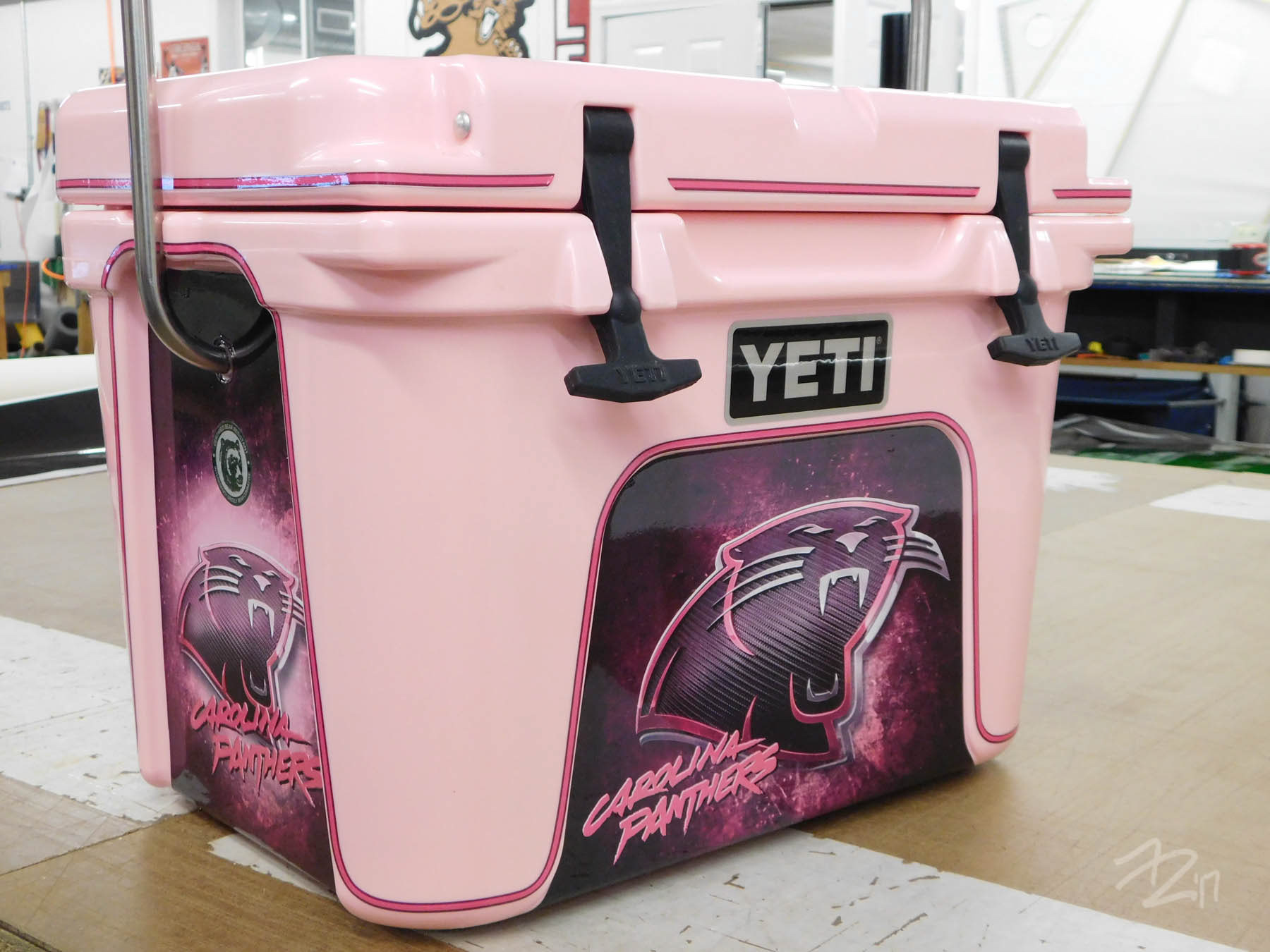 Pink panthers on a pink yeti