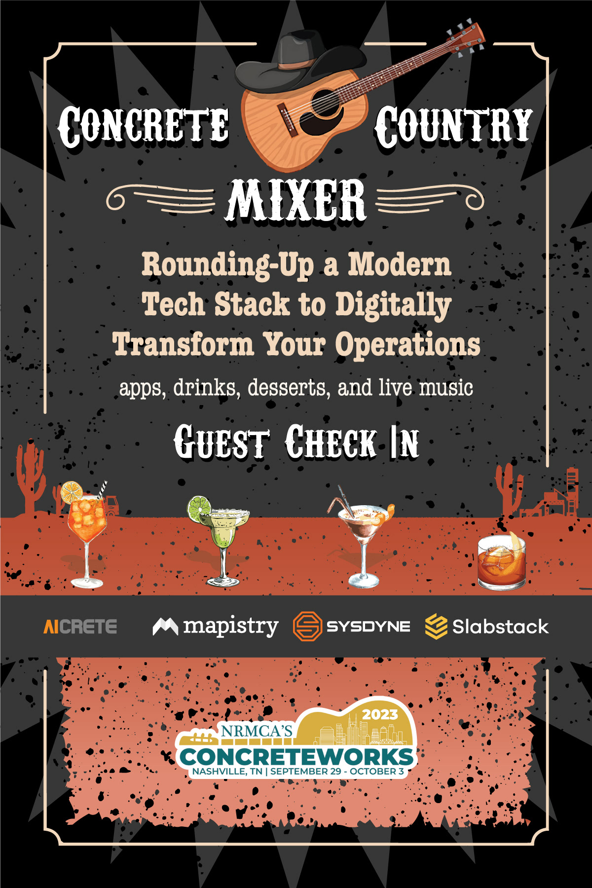 Poster for Event Check In designed/developed using Adobe Illustrator
