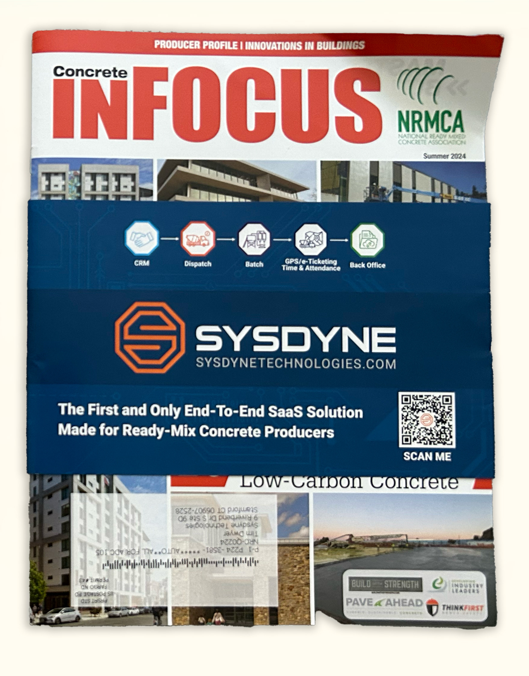 Bellyband on magazine front