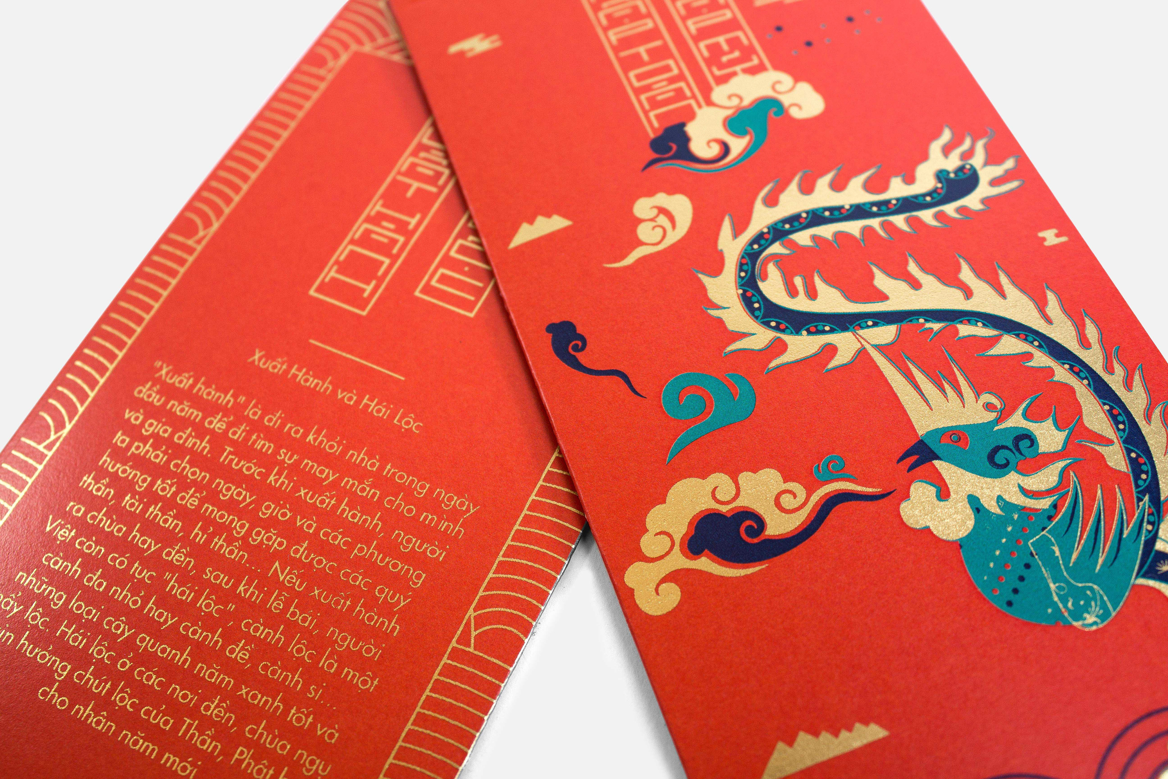 Lunar New Year - Red / Yellow Lucky Envelopes- Bao li xi Tet Viet Nam