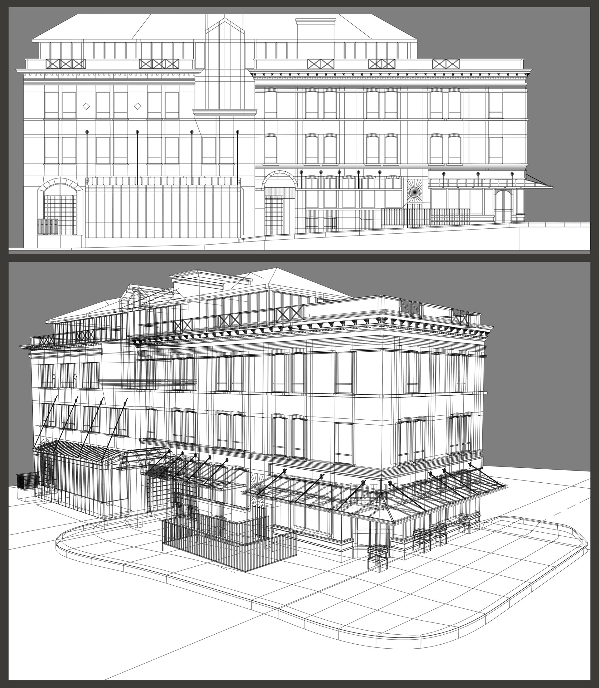 remake of the building in 3D