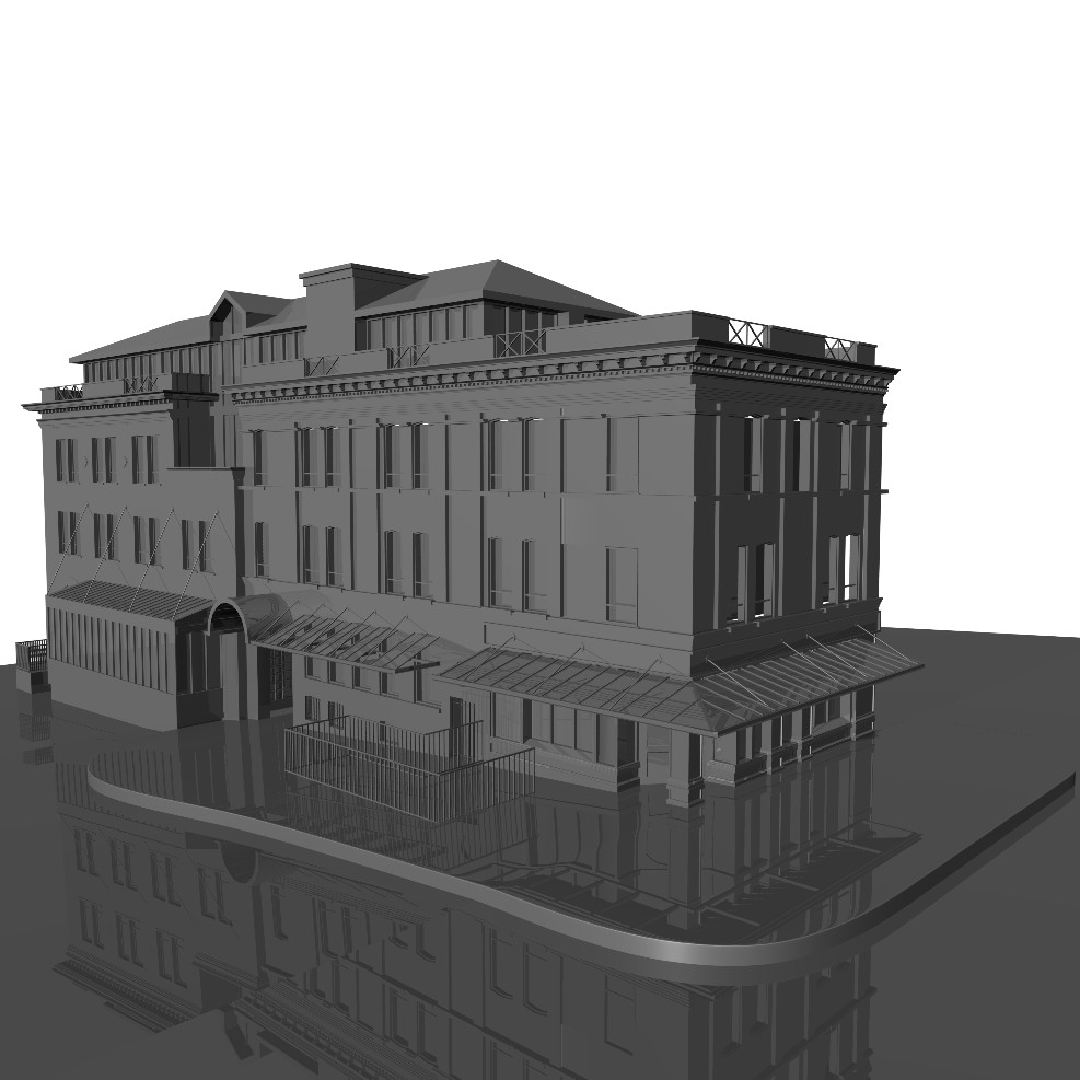 remake of the building in 3D