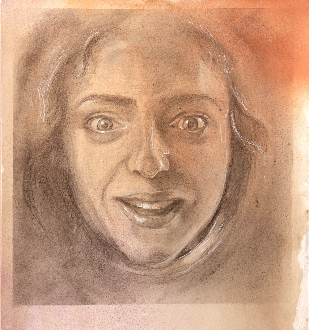 "Gwen Party"  Pencil on paper.