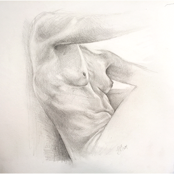 "The Best of Me - V" Pencil on paper.