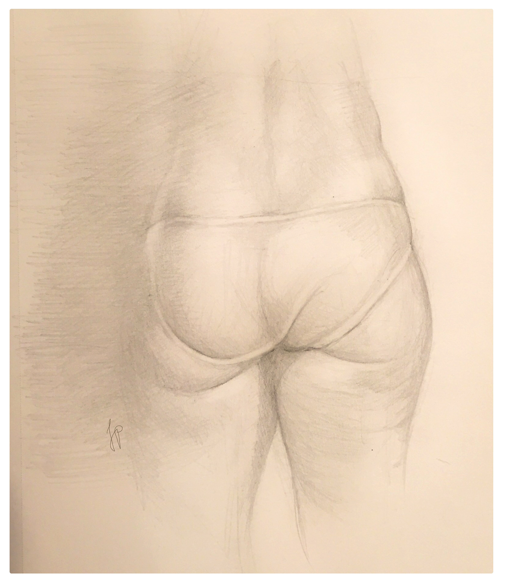 "Underpants II"  Pencil on paper.