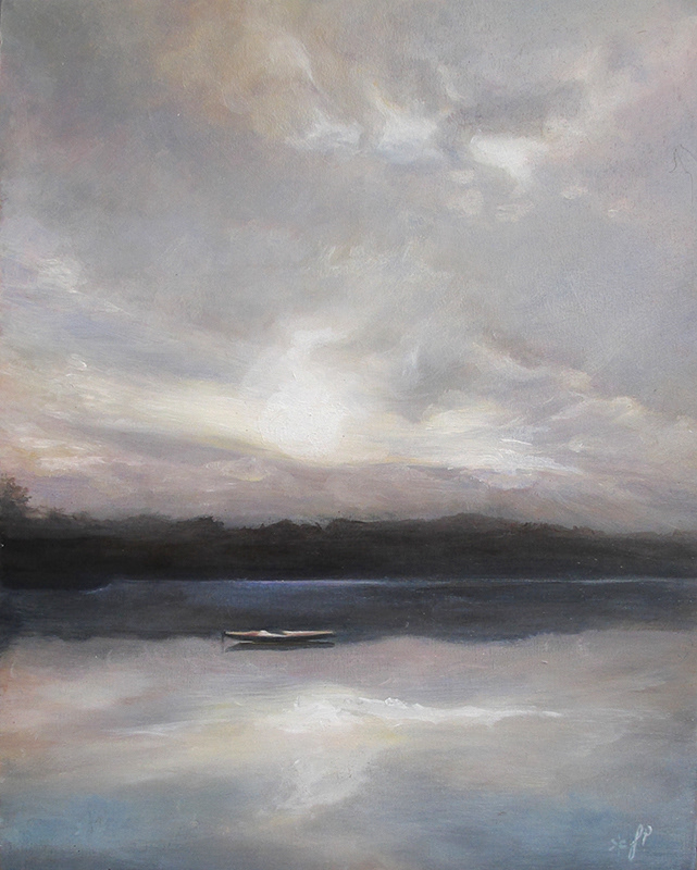 "On Burden Lake"  Oil on canvas.
