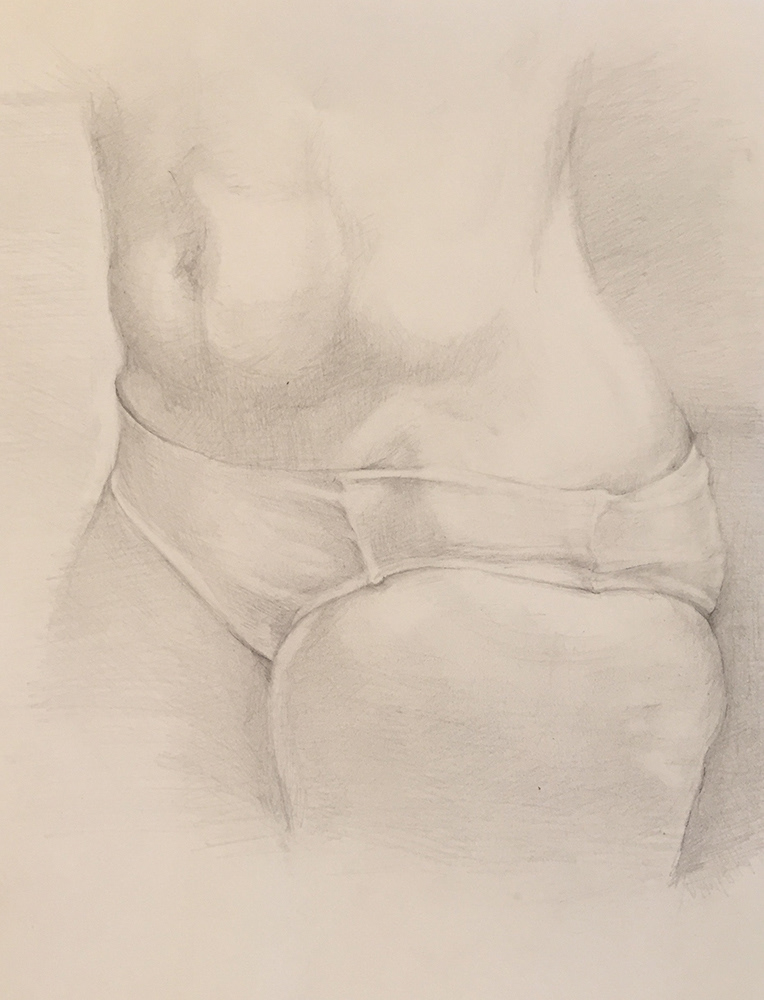 " Underpants"  Pencil on paper.
