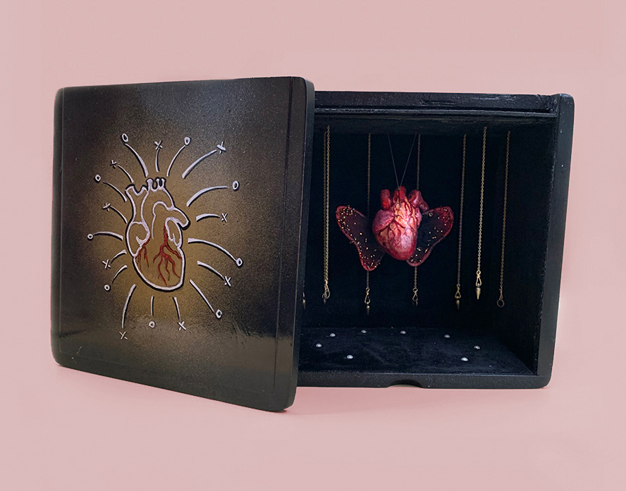 "Heart Box" mixed media