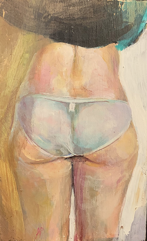 "Fanny II" Acrylic on board.