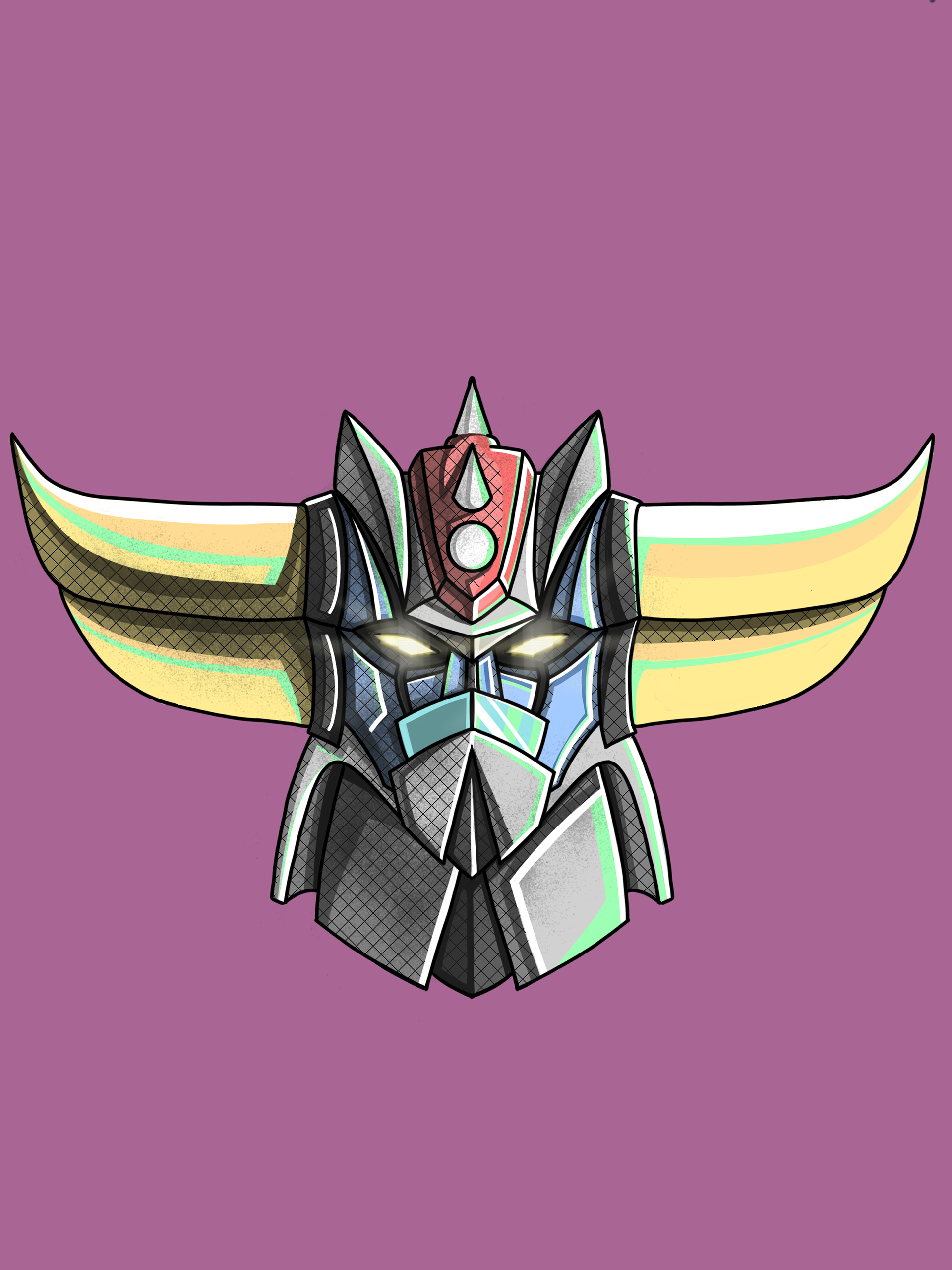 "Grendizer" – Illustration by Chao An Alarcón Chen, 2024.