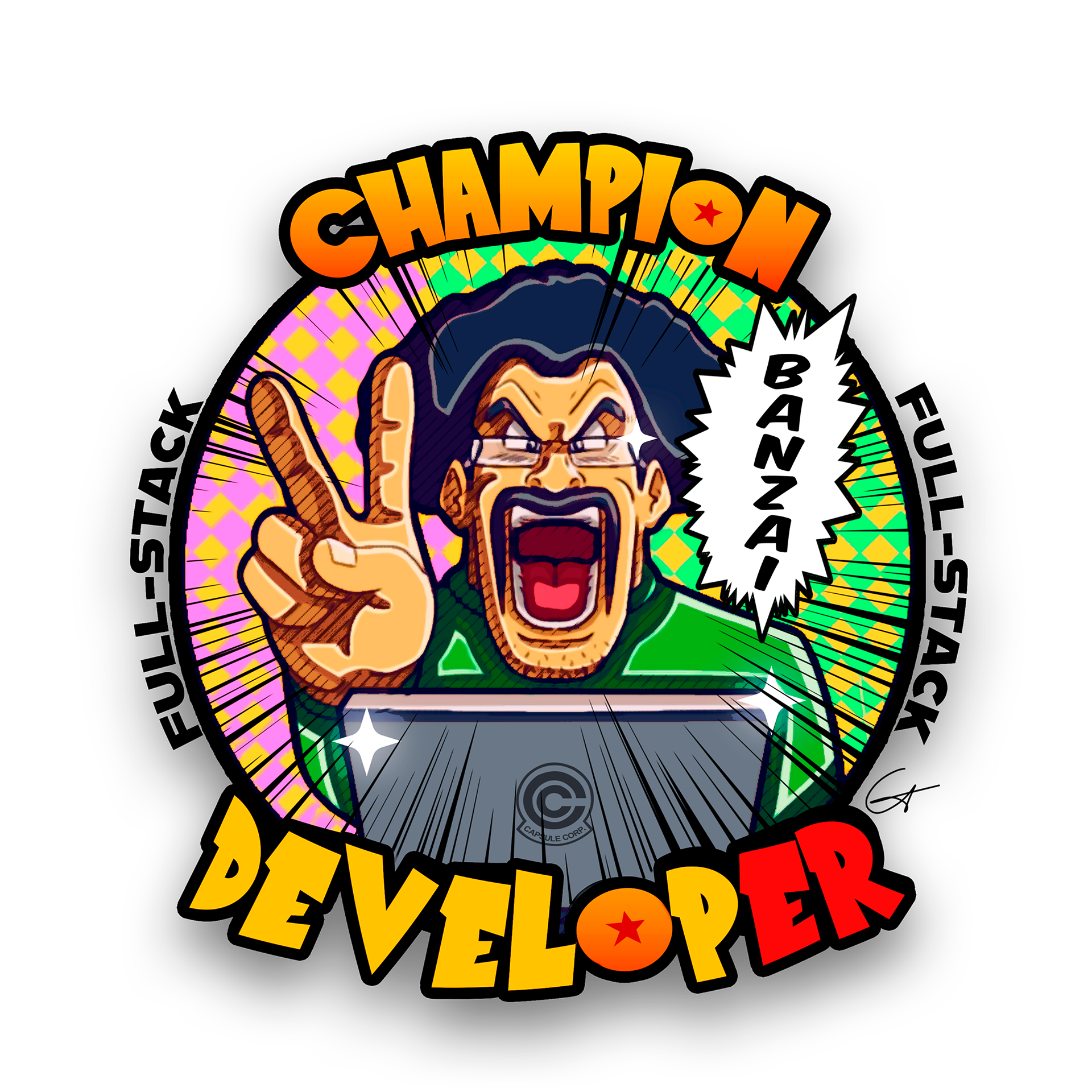 "Champion Developer" – Illustration by Chao An Alarcón Chen, 2025.