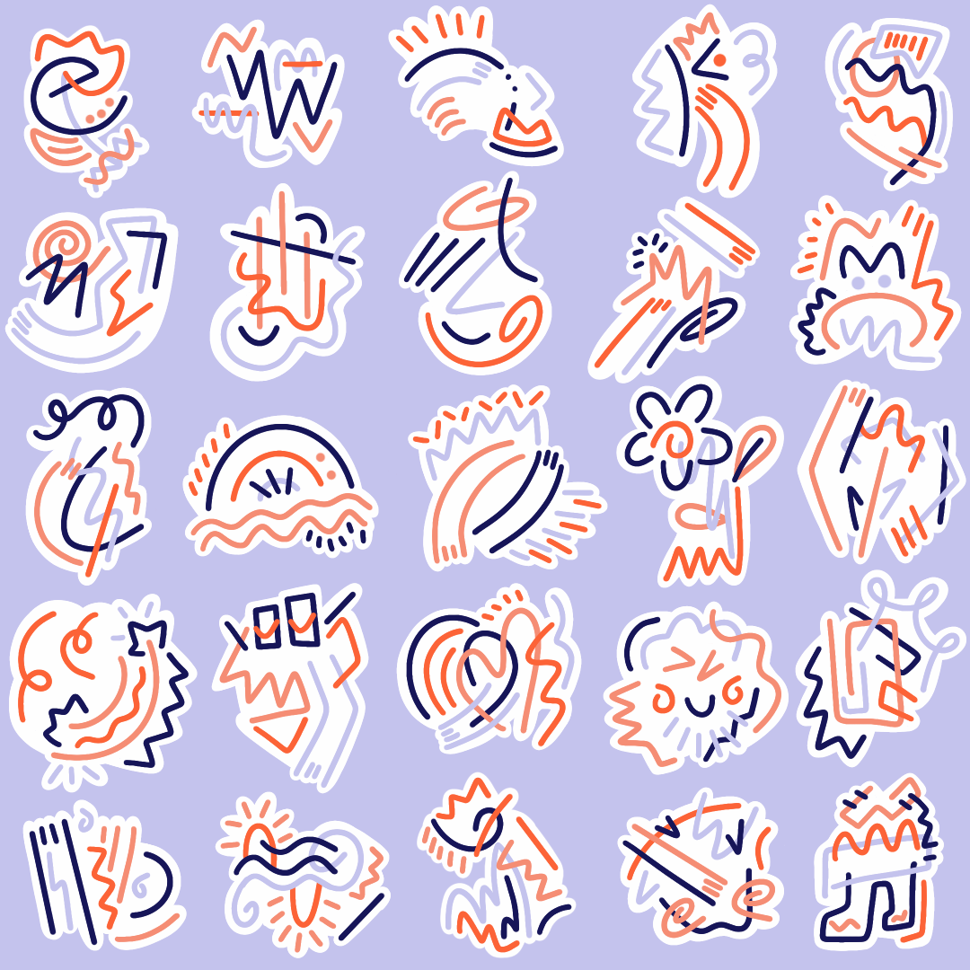 Doodle stickers