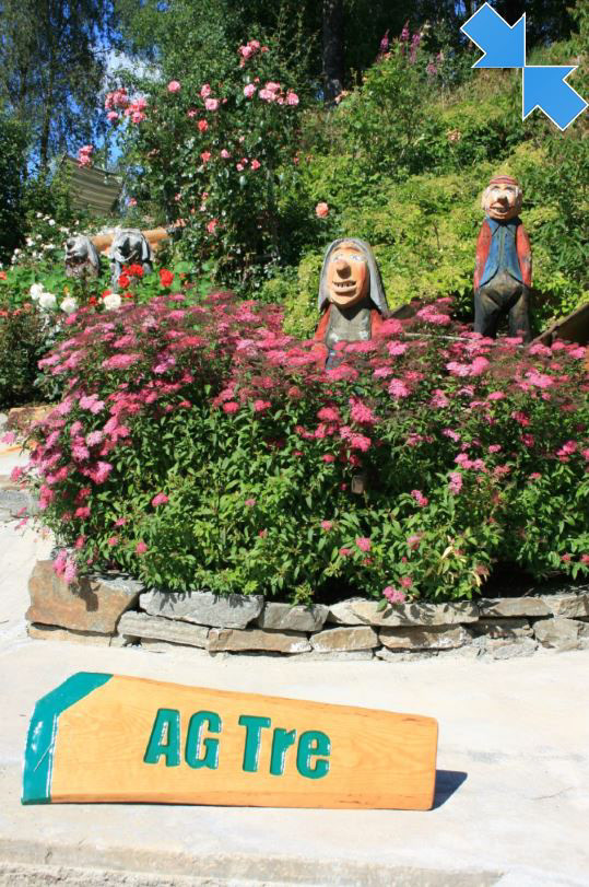 Utsnitt frå hagen vår for nokre år sidan.