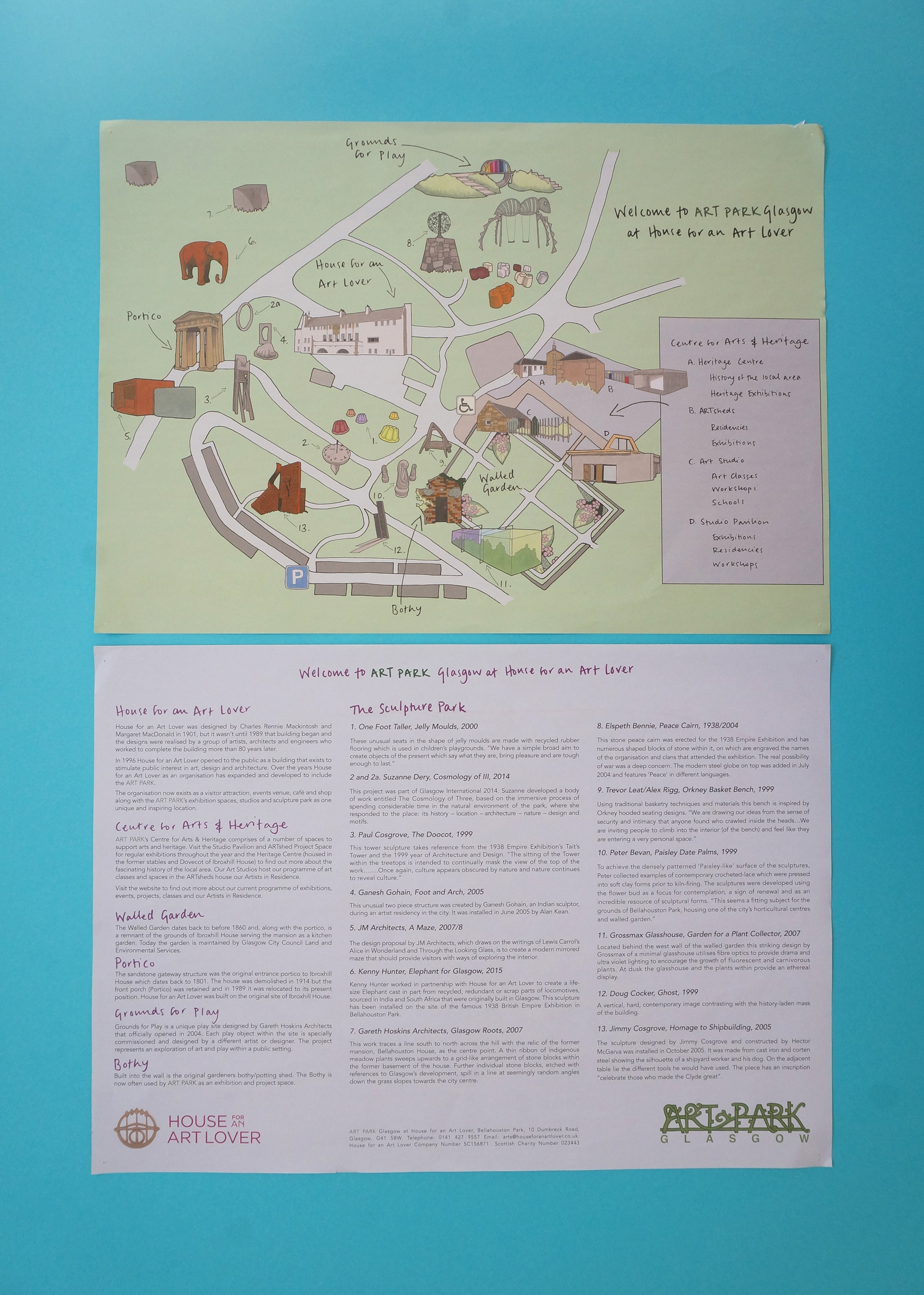 House for an Art Lover and Art Park map