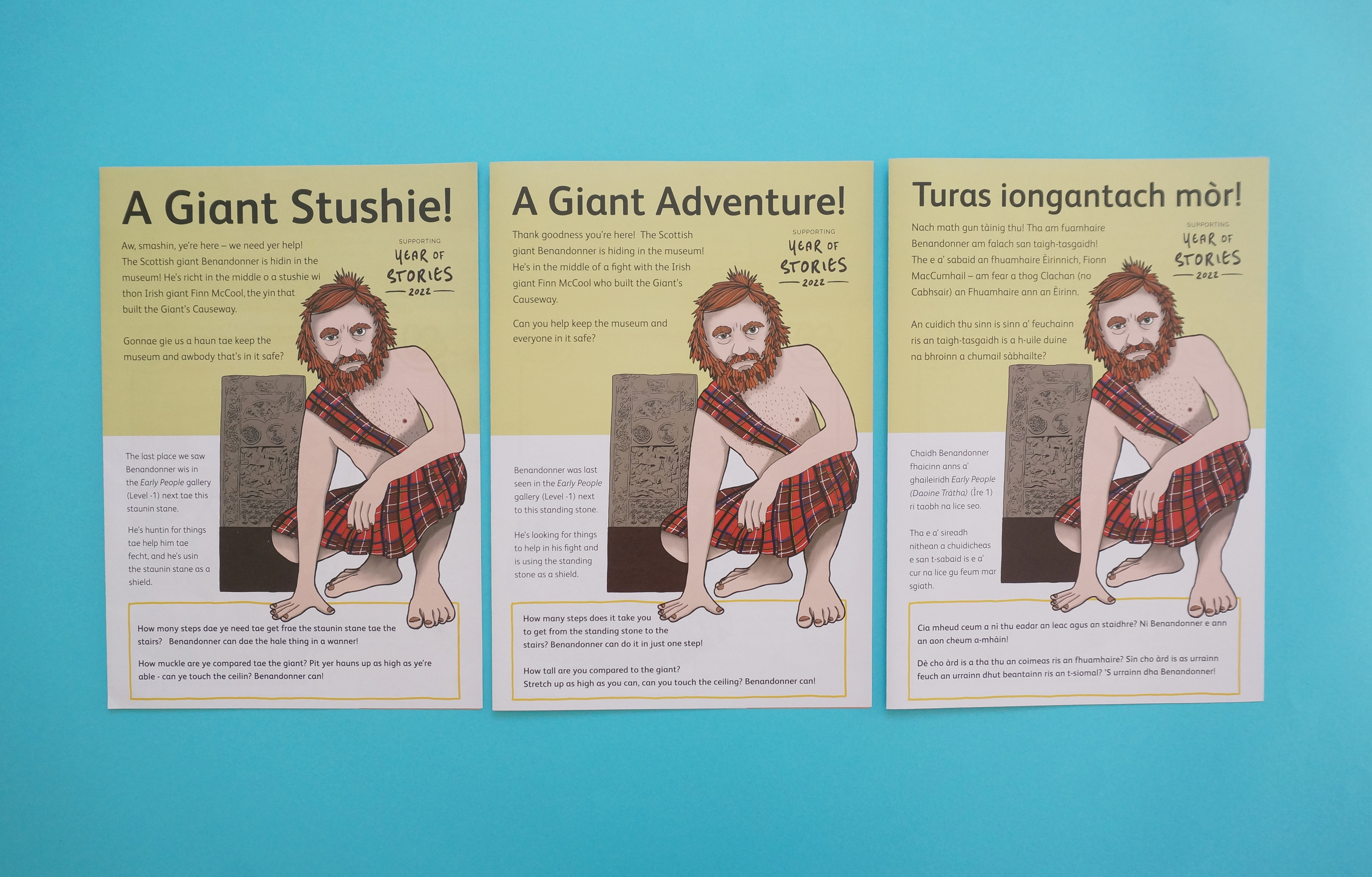Versions in Scots, English and Gaelic