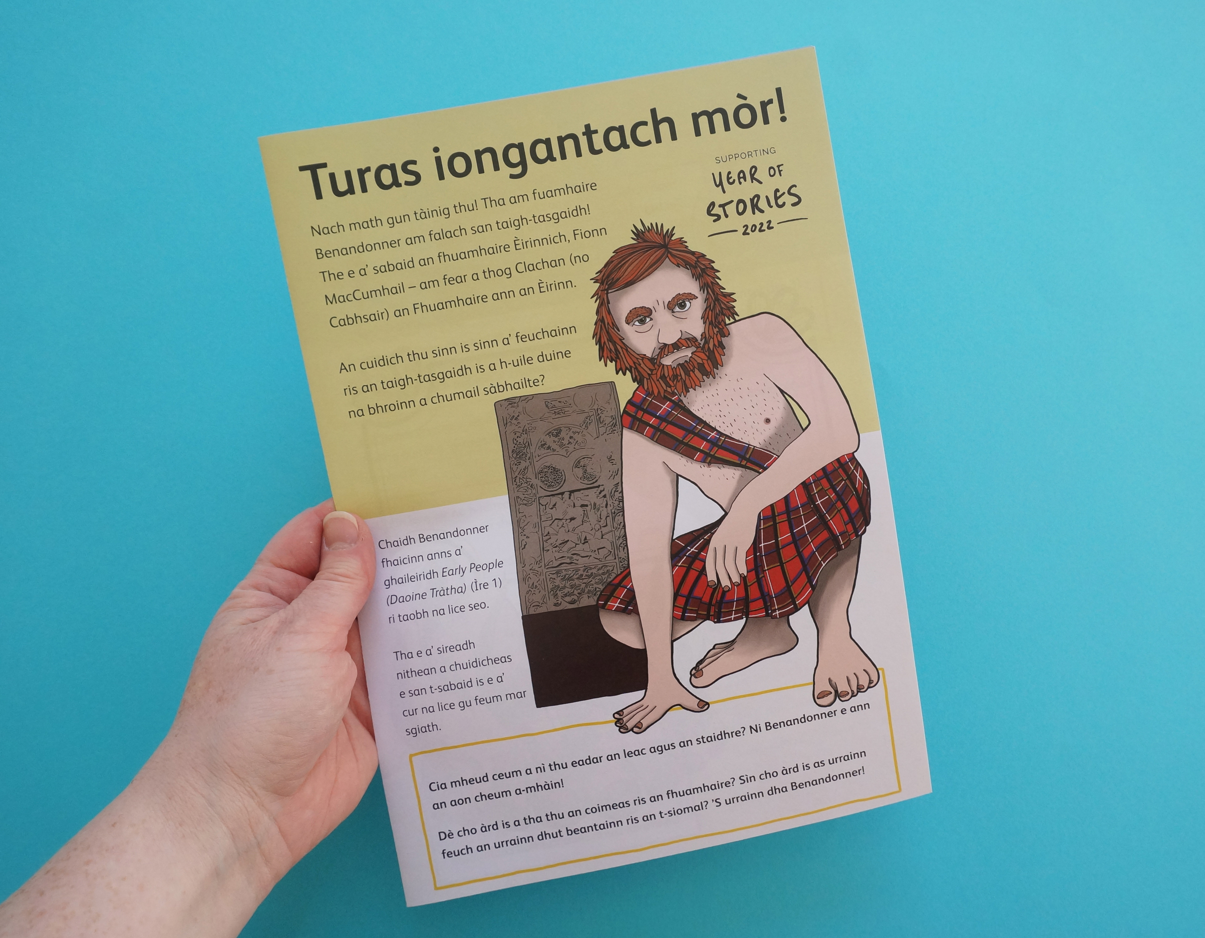 Gaelic version of A Giant Adventure