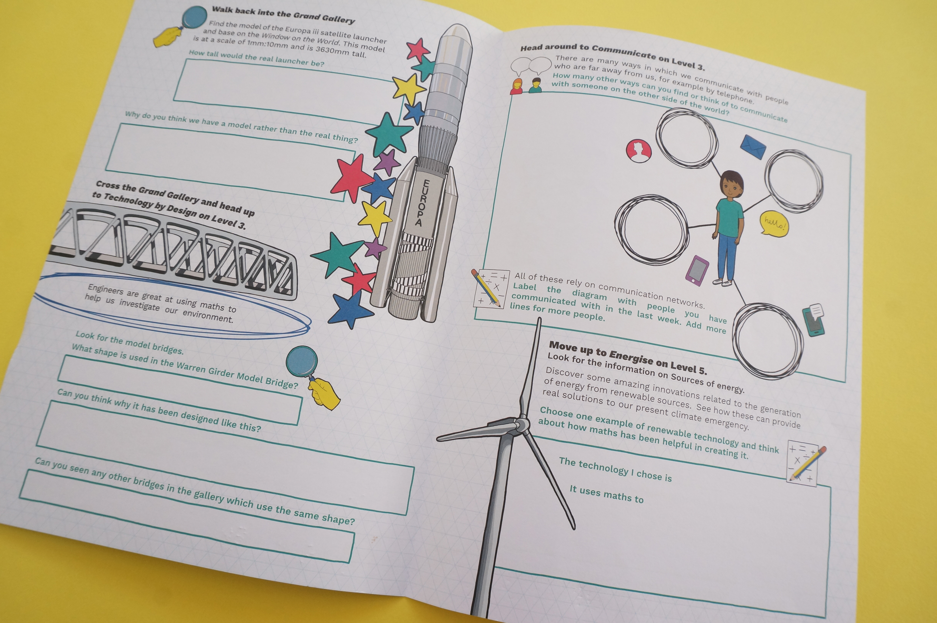 Internal spread of the Maths Week Scotland trail handout