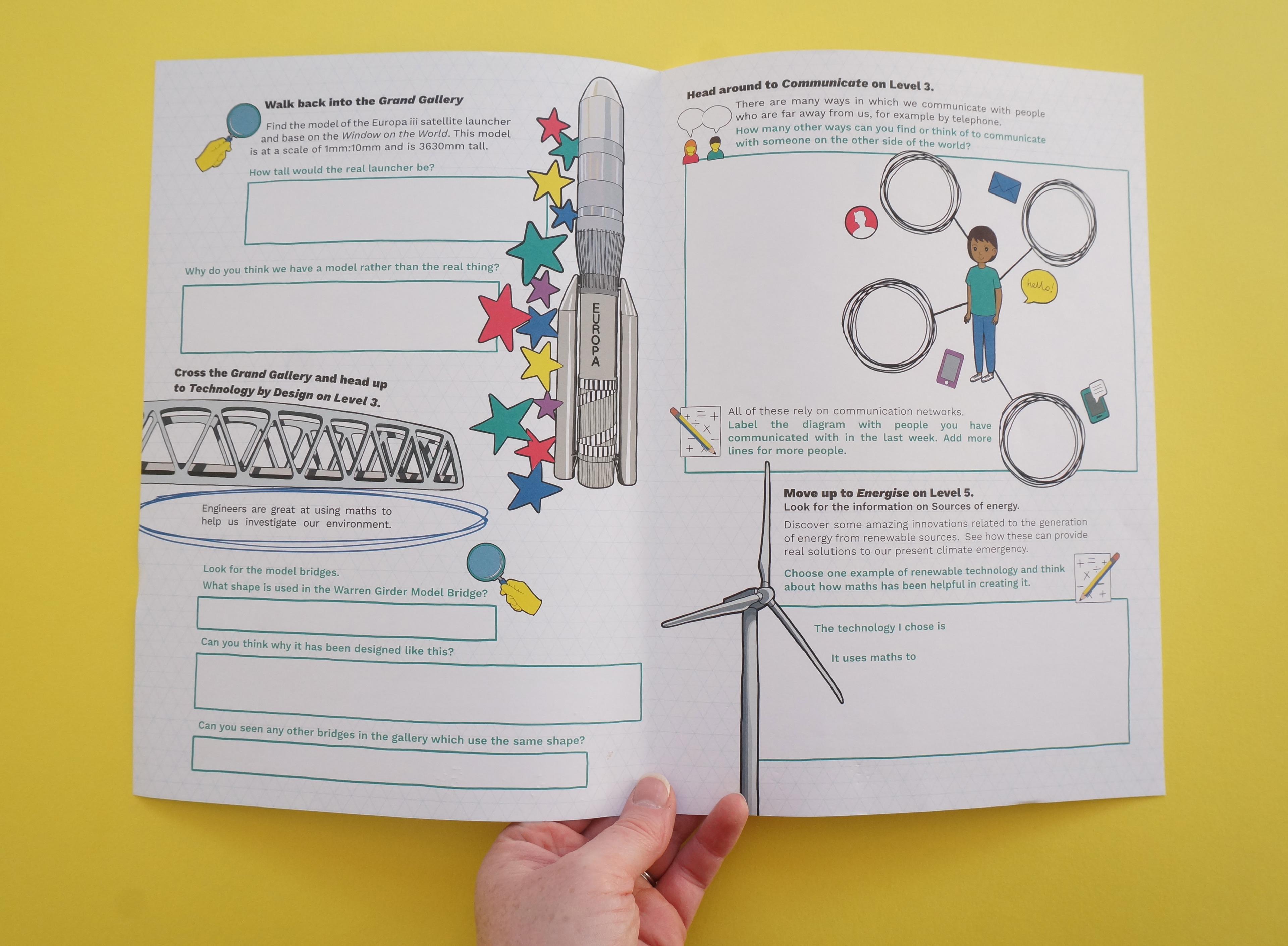 Internal spread of the Maths Week Scotland trail handout