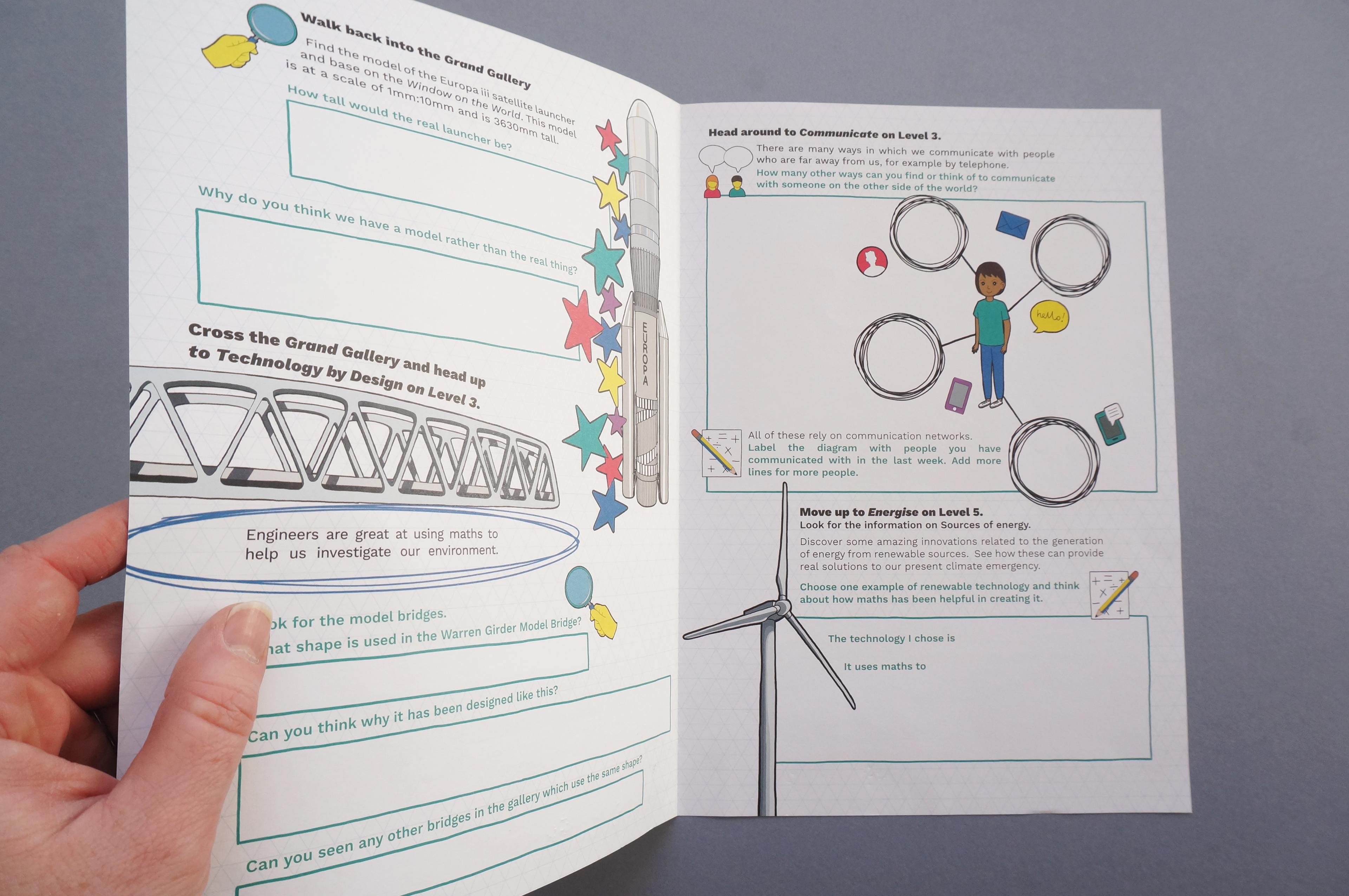 Internal spread of the Maths Week Scotland trail handout