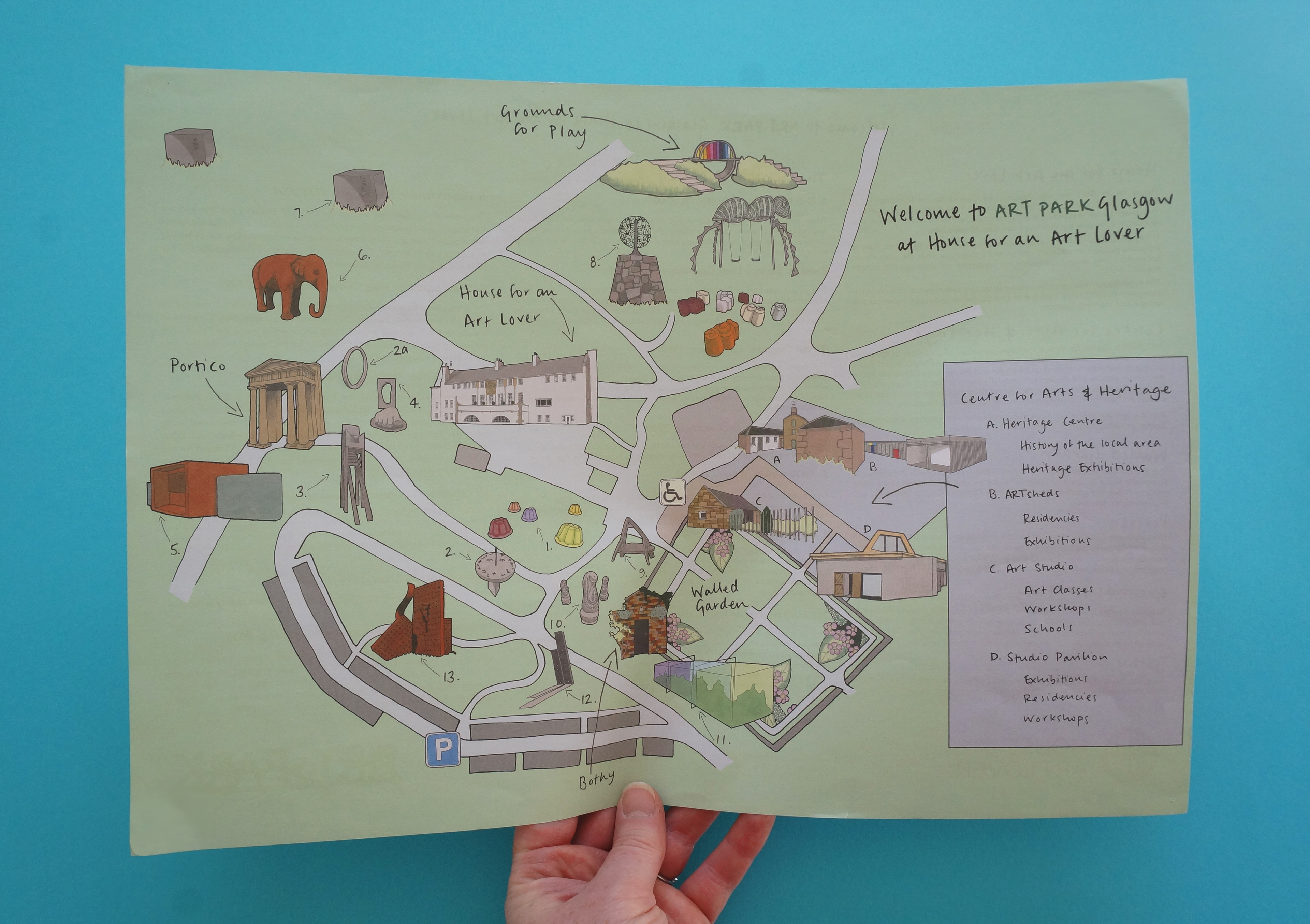 The House for an Art Lover and Art Park map
