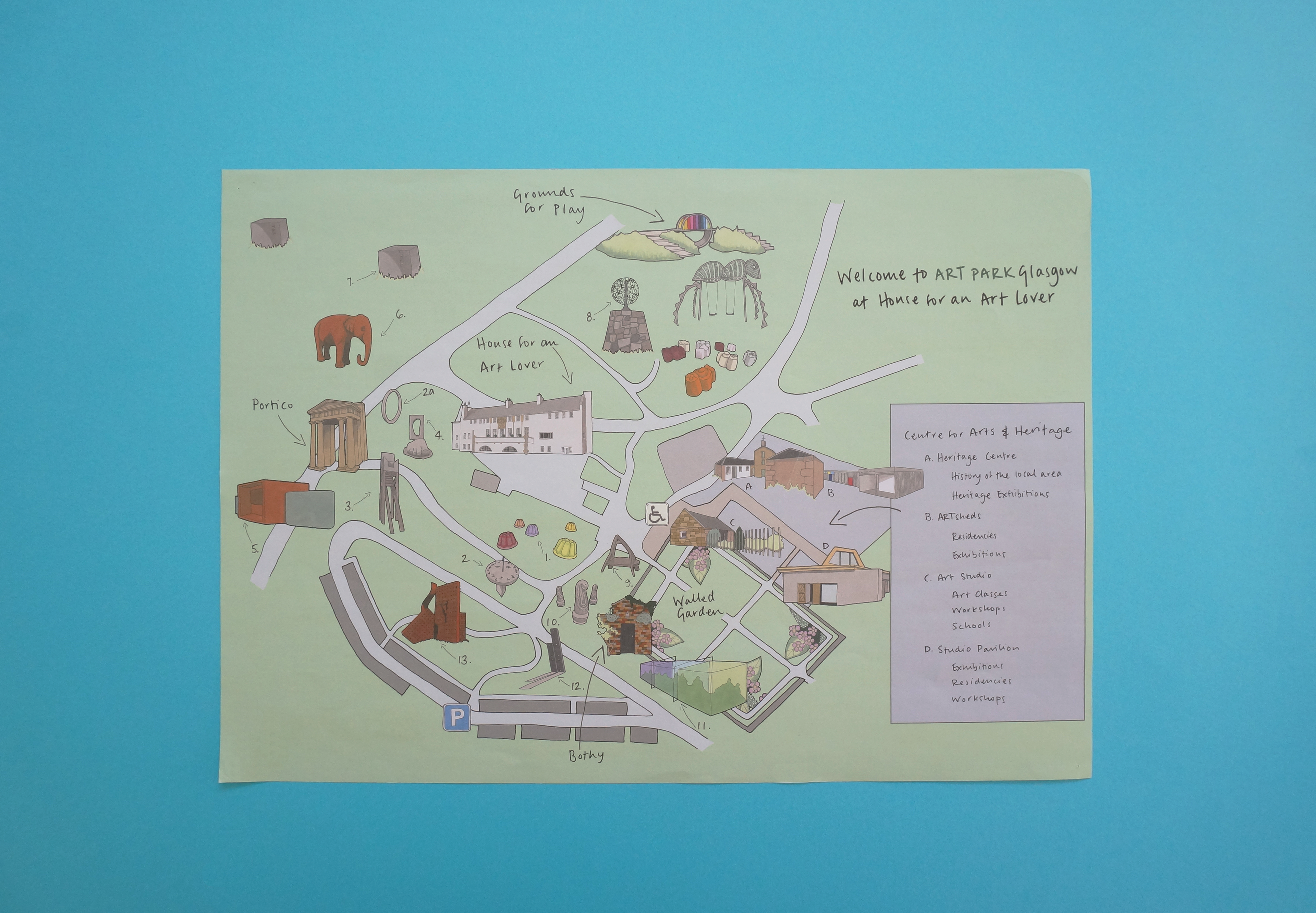 The House for an Art Lover and Art Park map