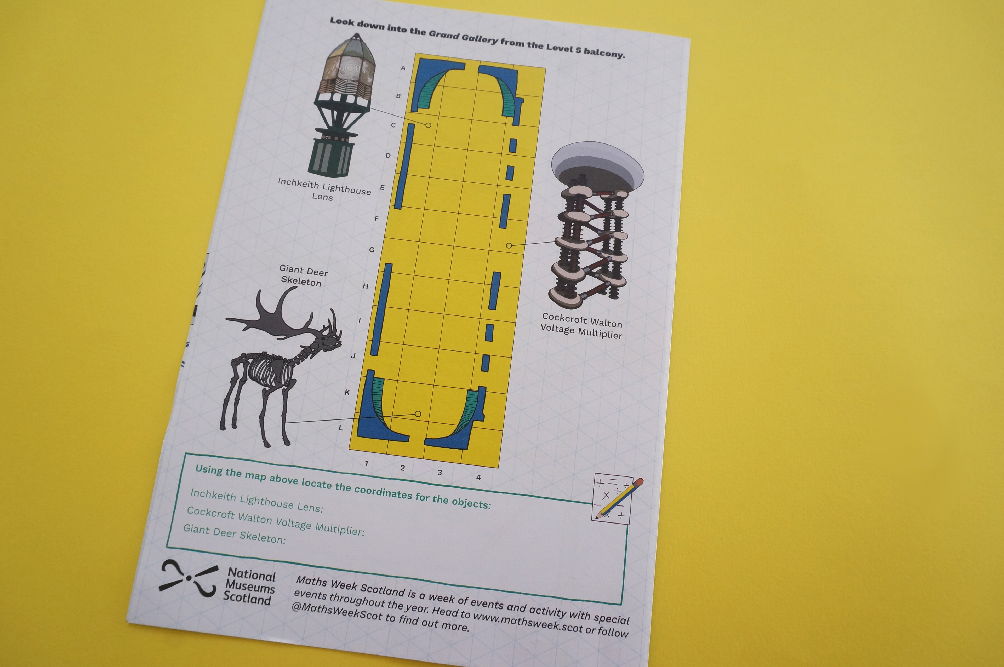 Back of the Maths Week Scotland trail handout
