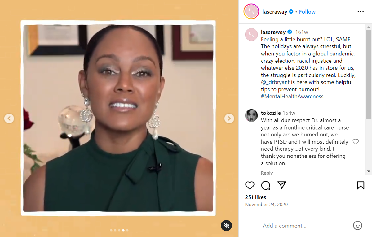 Mindfulness with Dr. Bryant for Instagram.