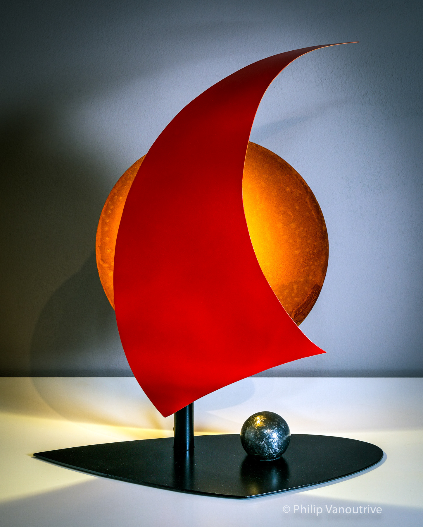 Sundown - staal & acryl vernist