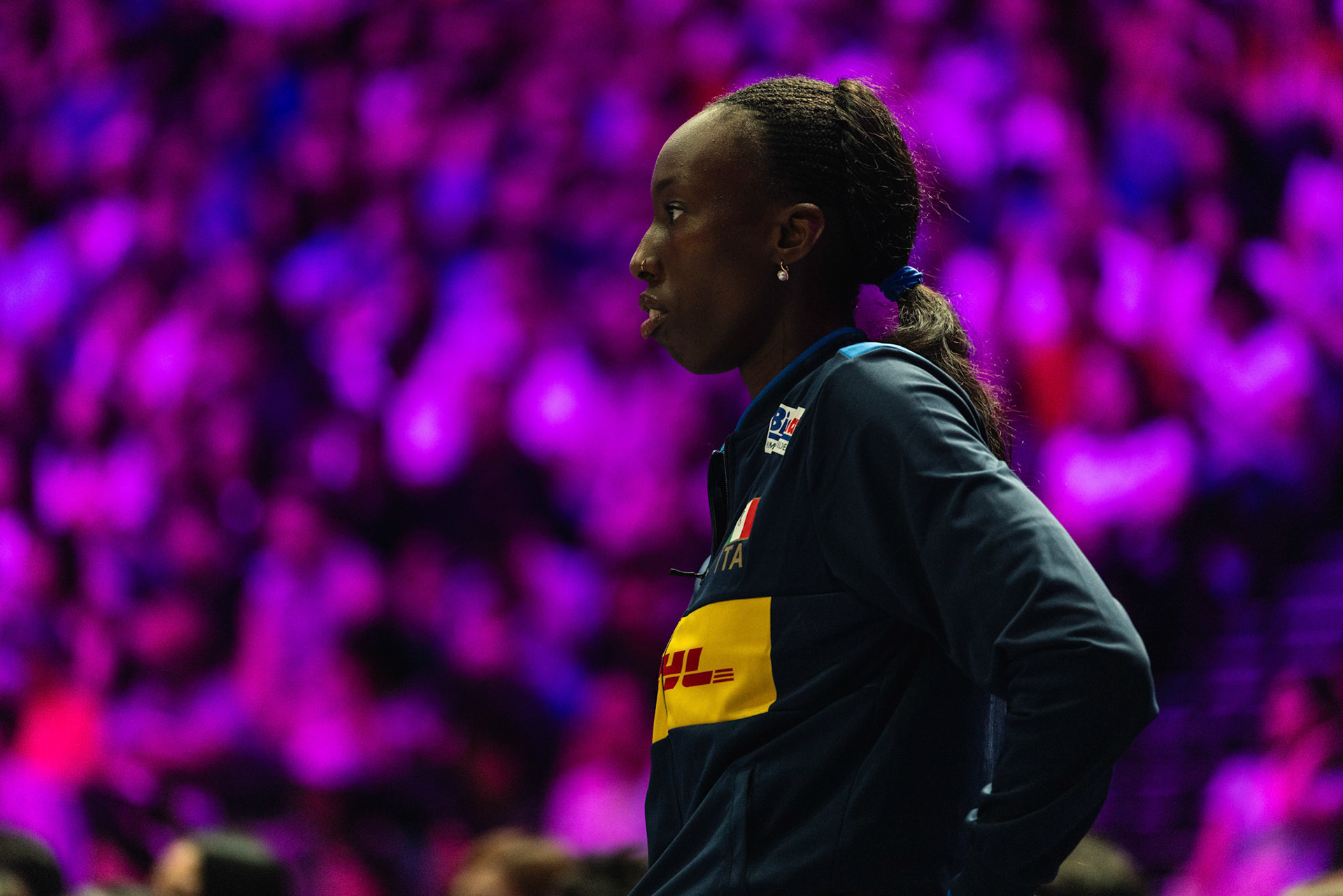 HONG KONG, China - JULY  12: Paola Egonu (No. 18) of Italy reacts during Volleyball Nations League Hong Kong 2026 at Kai Tak Arena on July 12, 2026 in Hong Kong, China, (Photo by Jack Ng/Pixel Images Hong Kong)