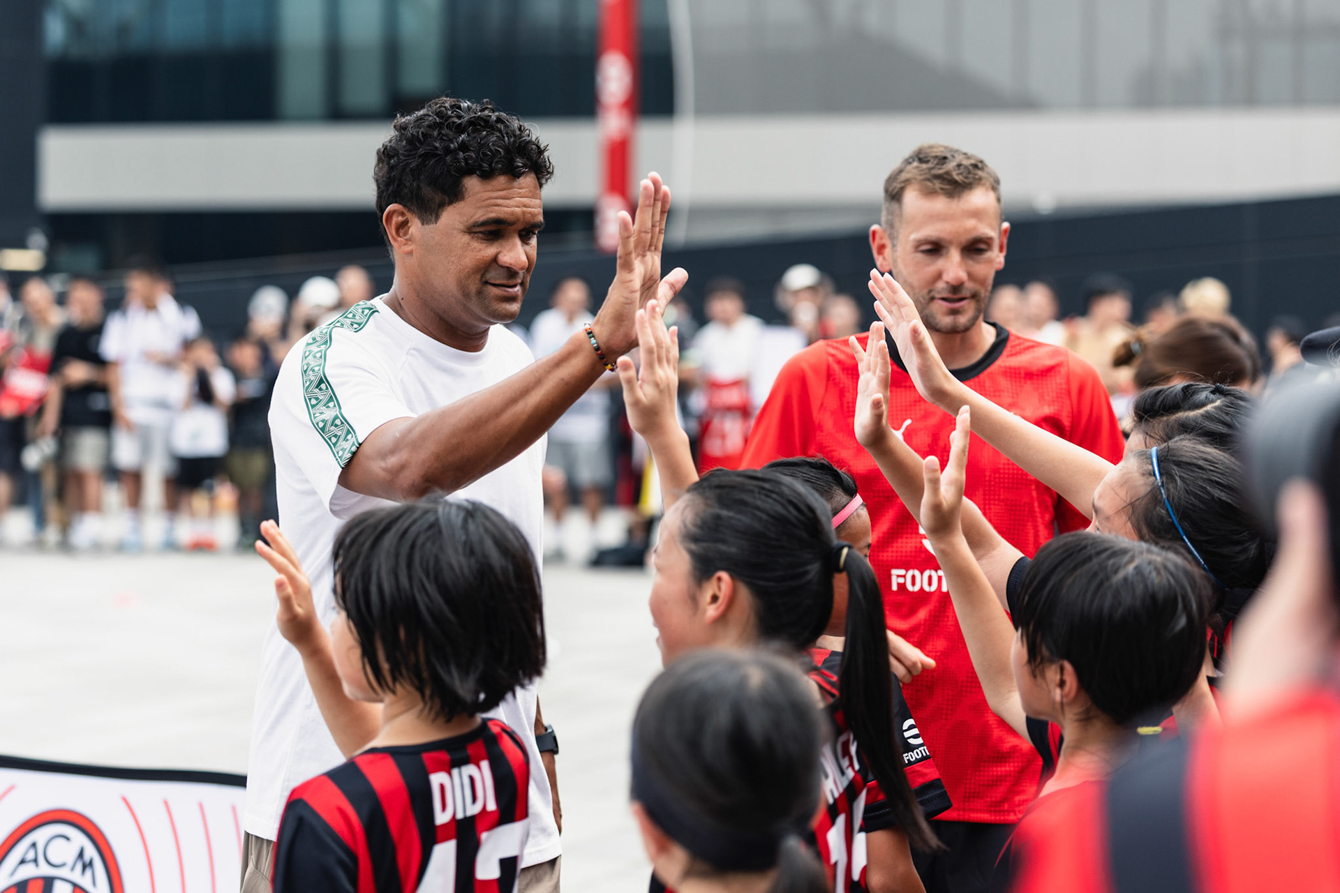 HONG KONG, China - JULY  25:  during AC Milan Kai Tak Soccer Activation at Kai Tak Mall 1 Rooftop on July 25, 2025 in Hong Kong, China, (Photo by Jack Ng/Pixel Images)