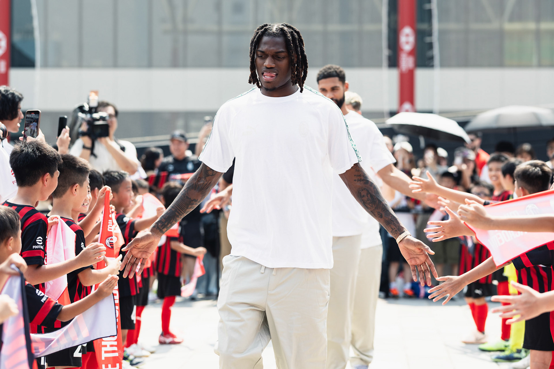 HONG KONG, China - JULY  25:  during AC Milan Kai Tak Soccer Activation at Kai Tak Mall 1 Rooftop on July 25, 2025 in Hong Kong, China, (Photo by Jack Ng/Pixel Images)