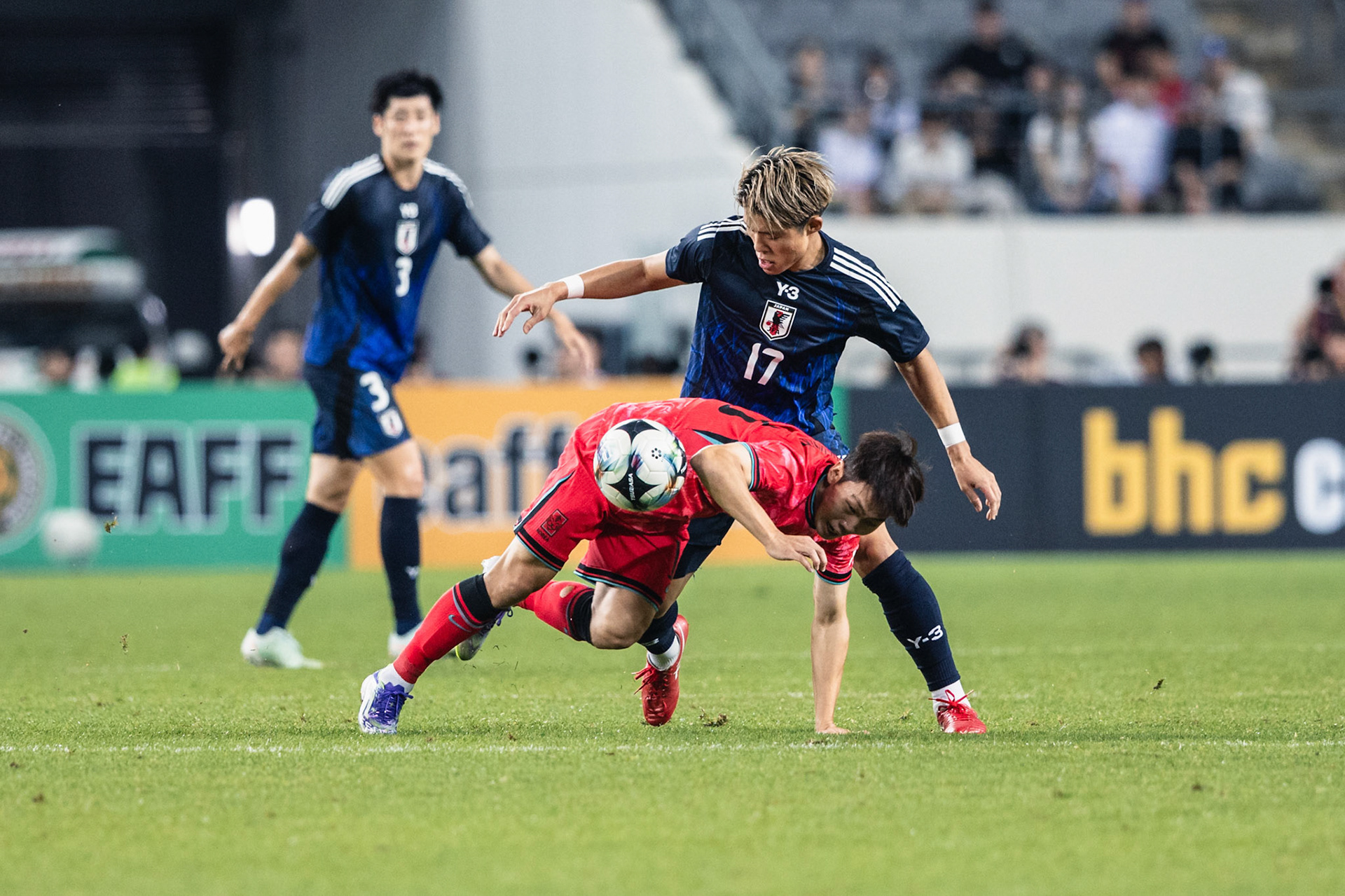 YONGIN, South Korea - JULY  15:  during EAFF E-1 Football Championship - South Korea vs Japan at Yongin Mireu Stadium on July 15, 2025 in Yongin, South Korea, (Photo by Jack Ng/Pixel Images)