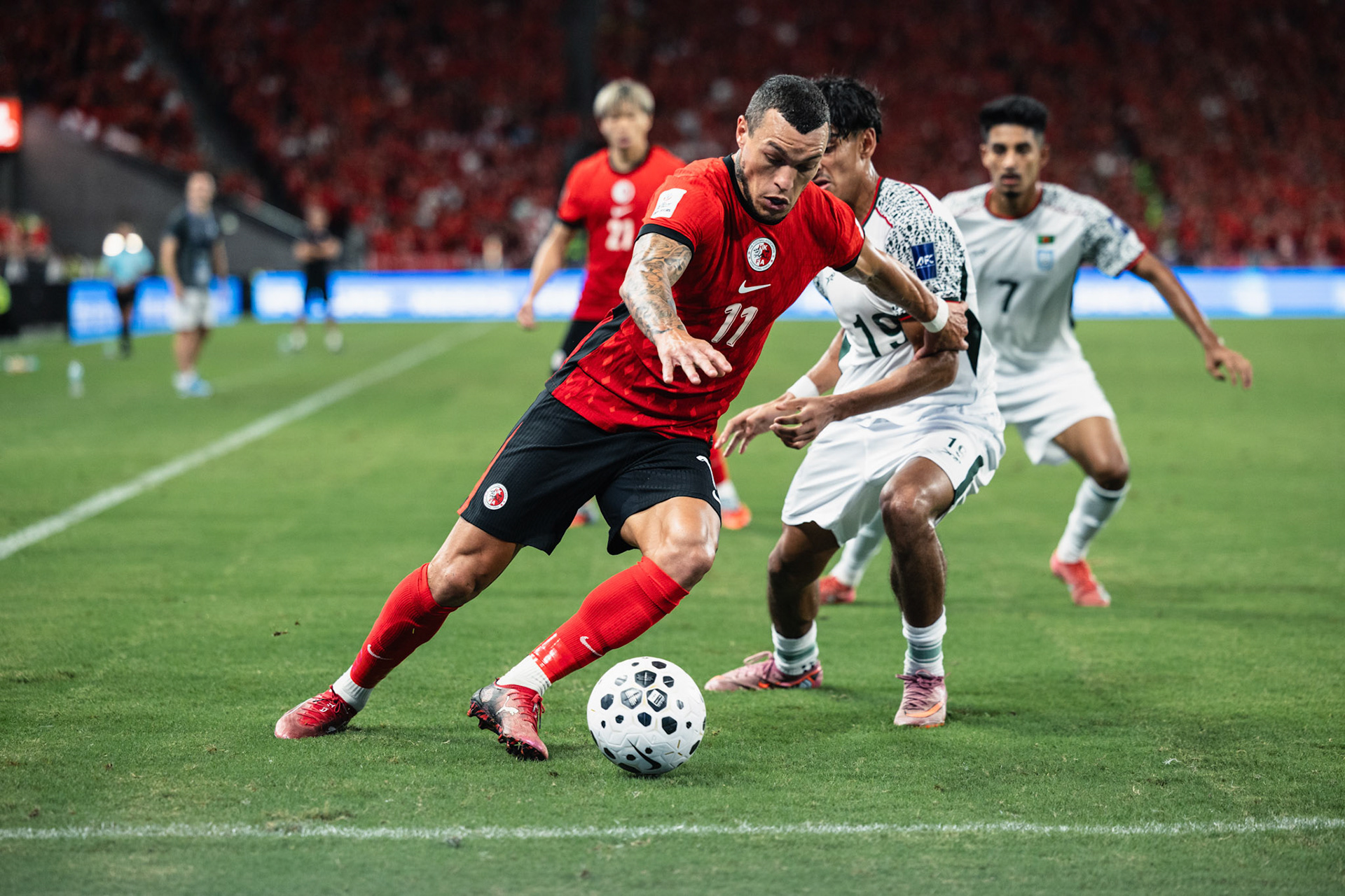 HONG KONG, China - OCTOBER  14:  during 2027 Asian Cup Qualifers - Hong Kong, China vs Bangladesh at Kai Tak Stadium on October 14, 2025 in Hong Kong, China, (Photo by Jack Ng/Pixel Images)