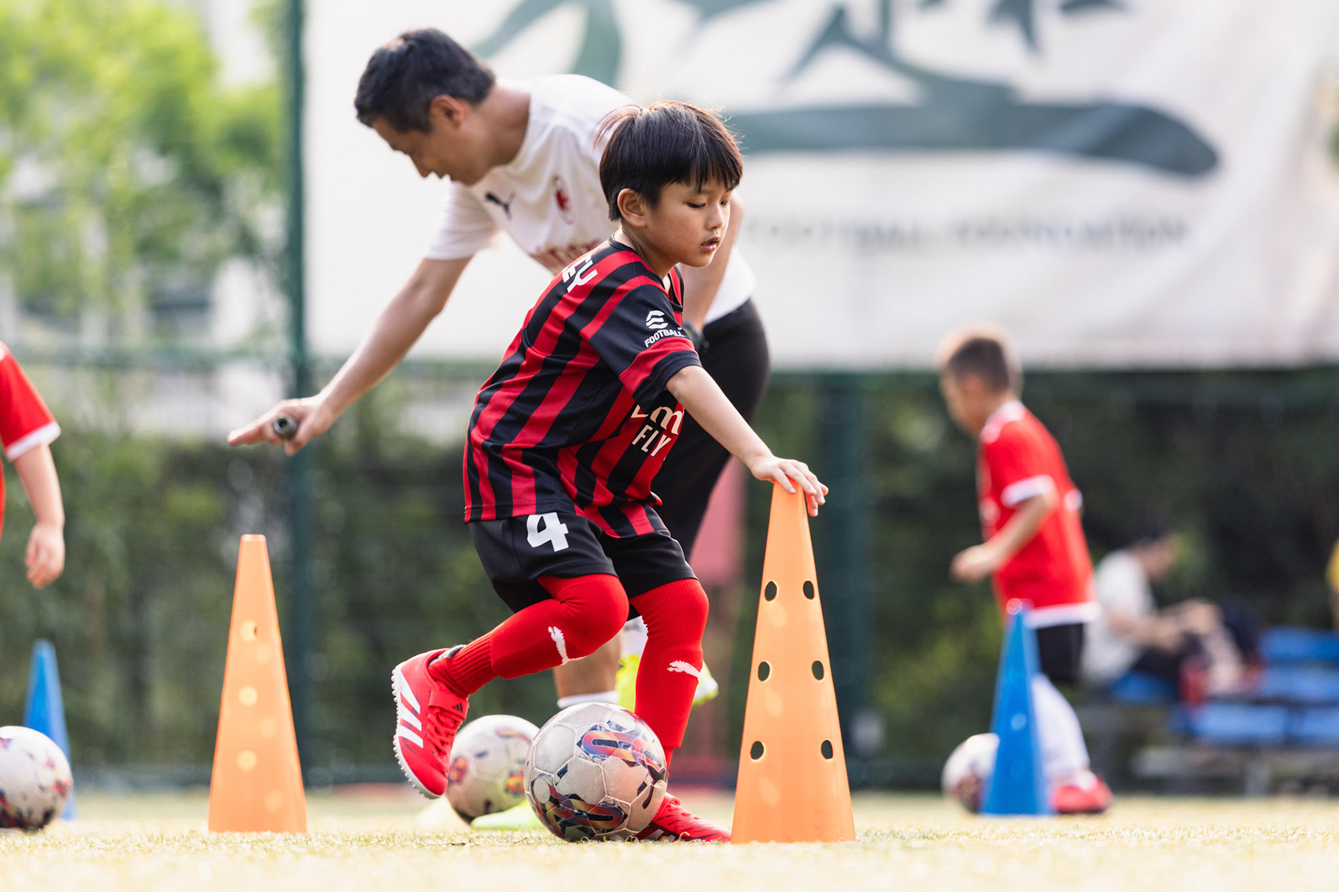 HONG KONG, China - JULY  25:  during AC Milan Kai Tak Soccer Activation at Kai Tak Mall 1 Rooftop on July 25, 2025 in Hong Kong, China, (Photo by Jack Ng/Pixel Images)